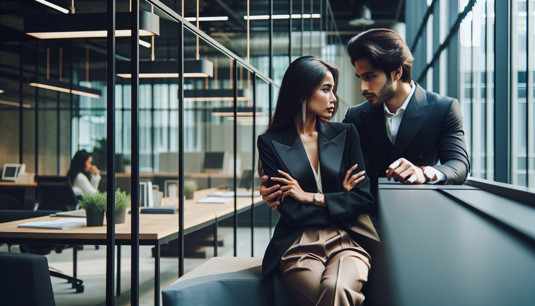 《私藏浪漫》劇中辦公室相遇場景