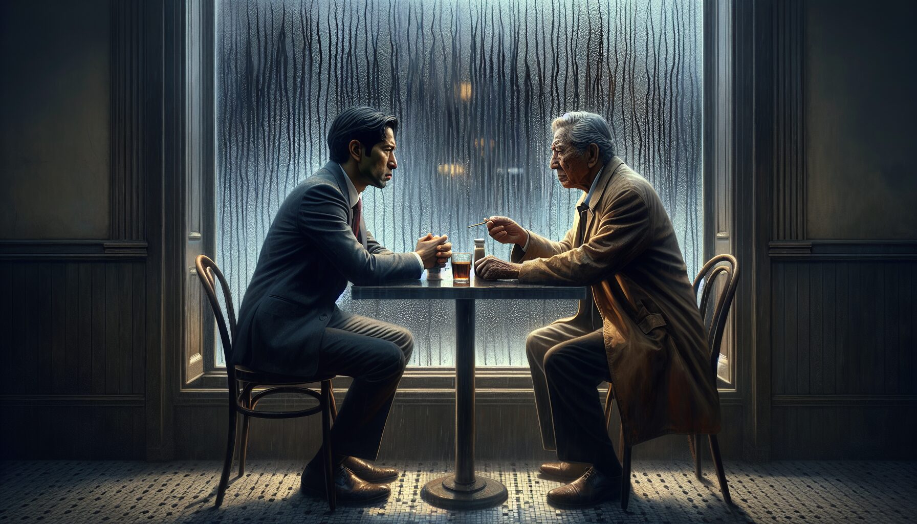 現實都市寫實氛圍場景插圖