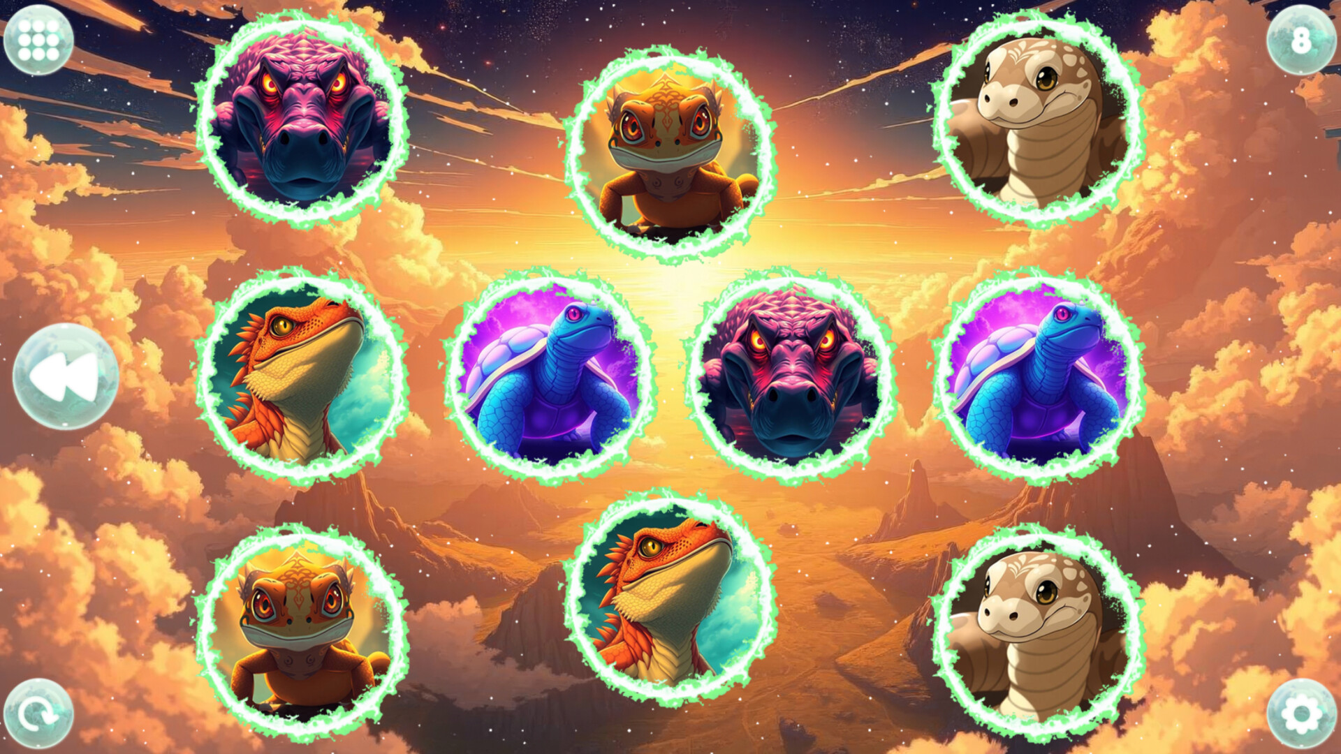 療癒系記憶遊戲《動漫夢幻配對:爬行動物》即將登場!輕鬆動腦+動漫風格休閒新作搶先看