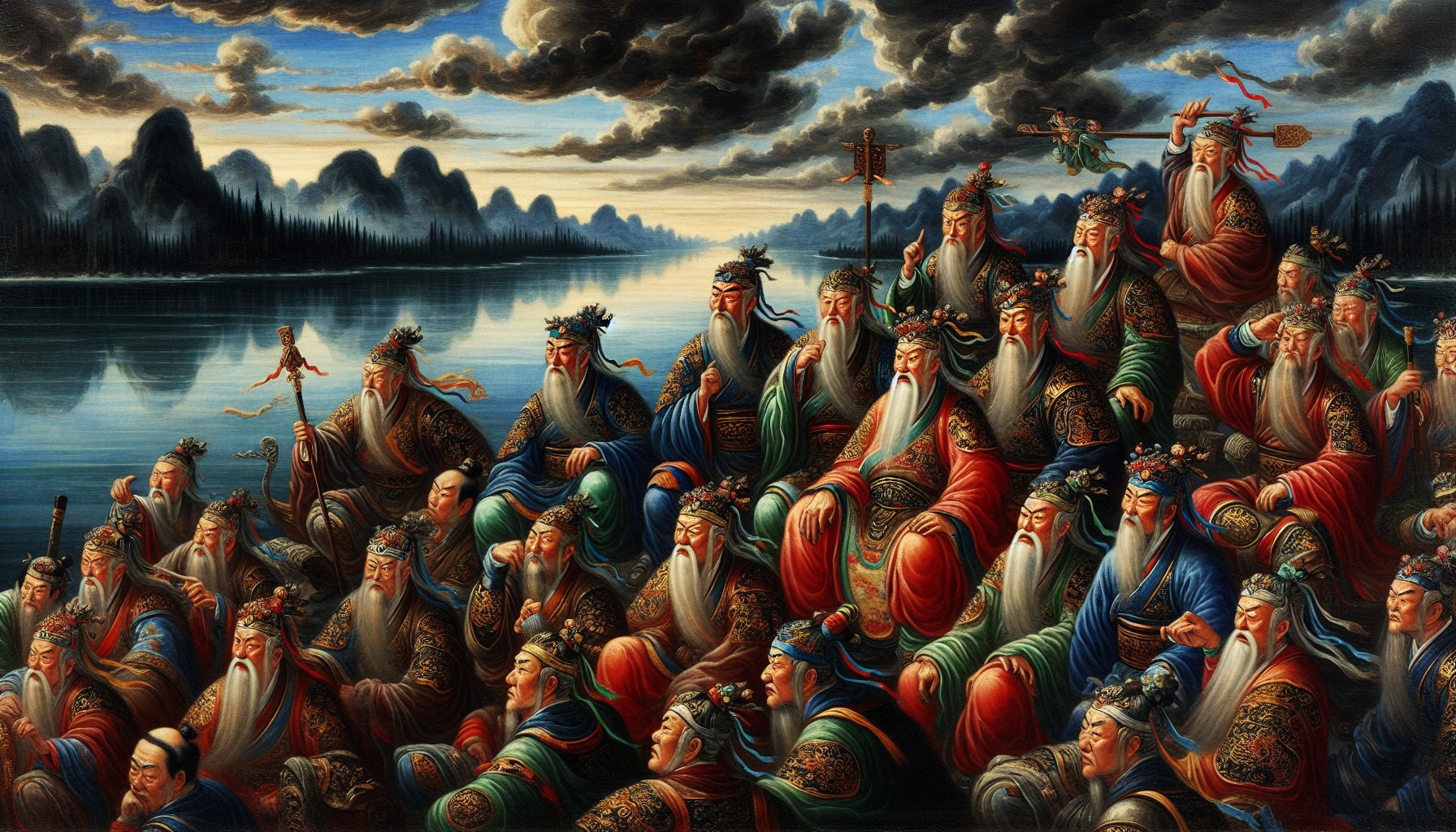 梁山泊群像 精細繪製