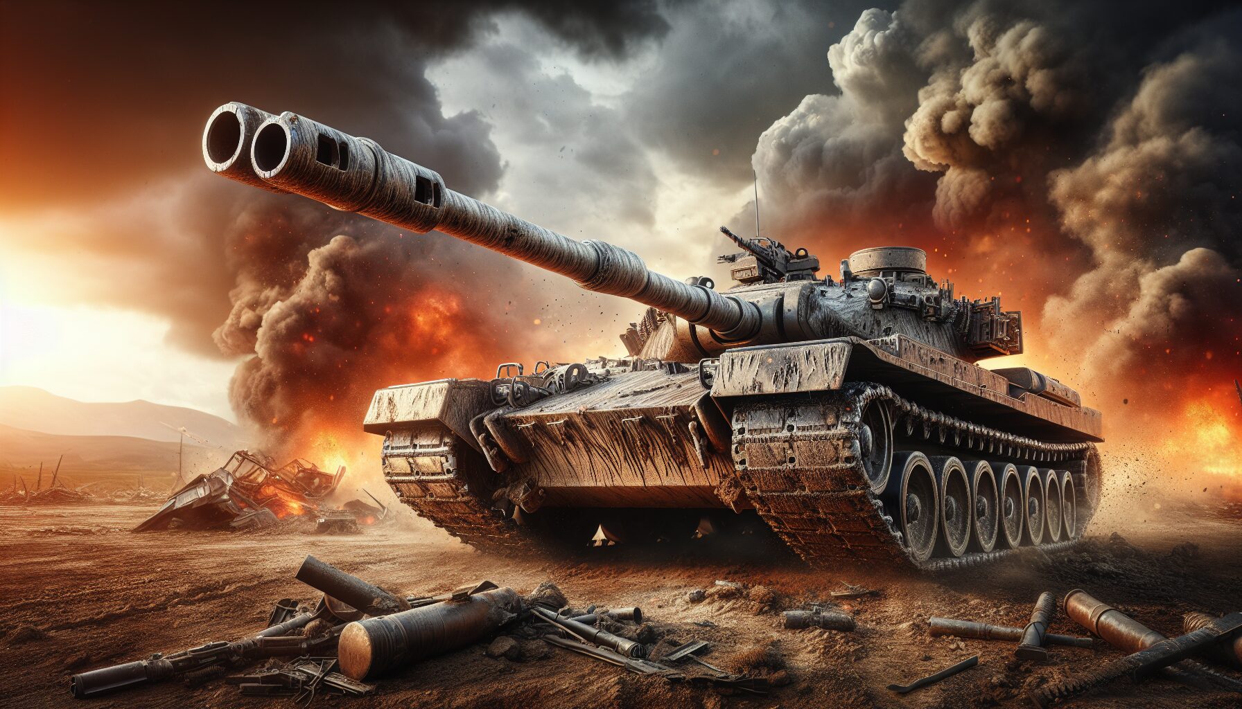 二戰坦克膛炸場景繪製