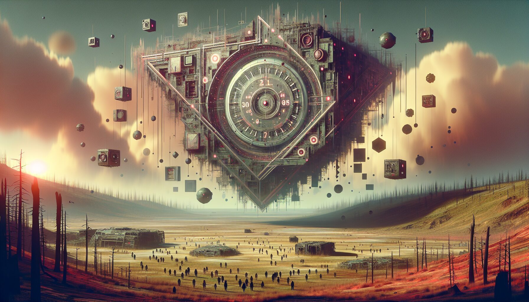 小說內關鍵場景,倒計時系統在夜空閃爍