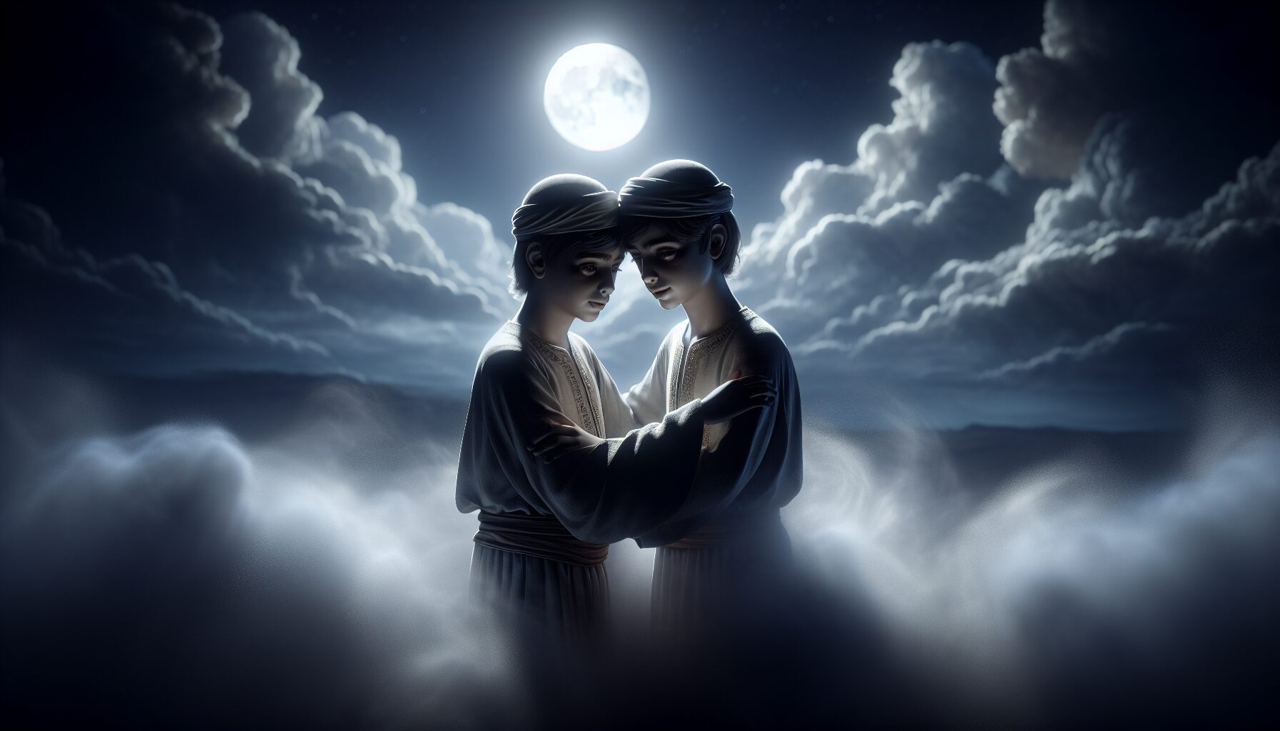 兄弟雙人合照與平行世界救贖主題圖