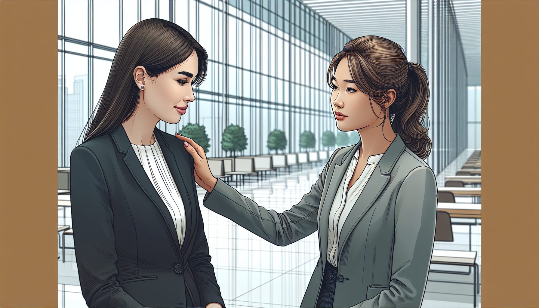 《我的前半生》主要角色形象——羅子君與唐晶並肩自信前行