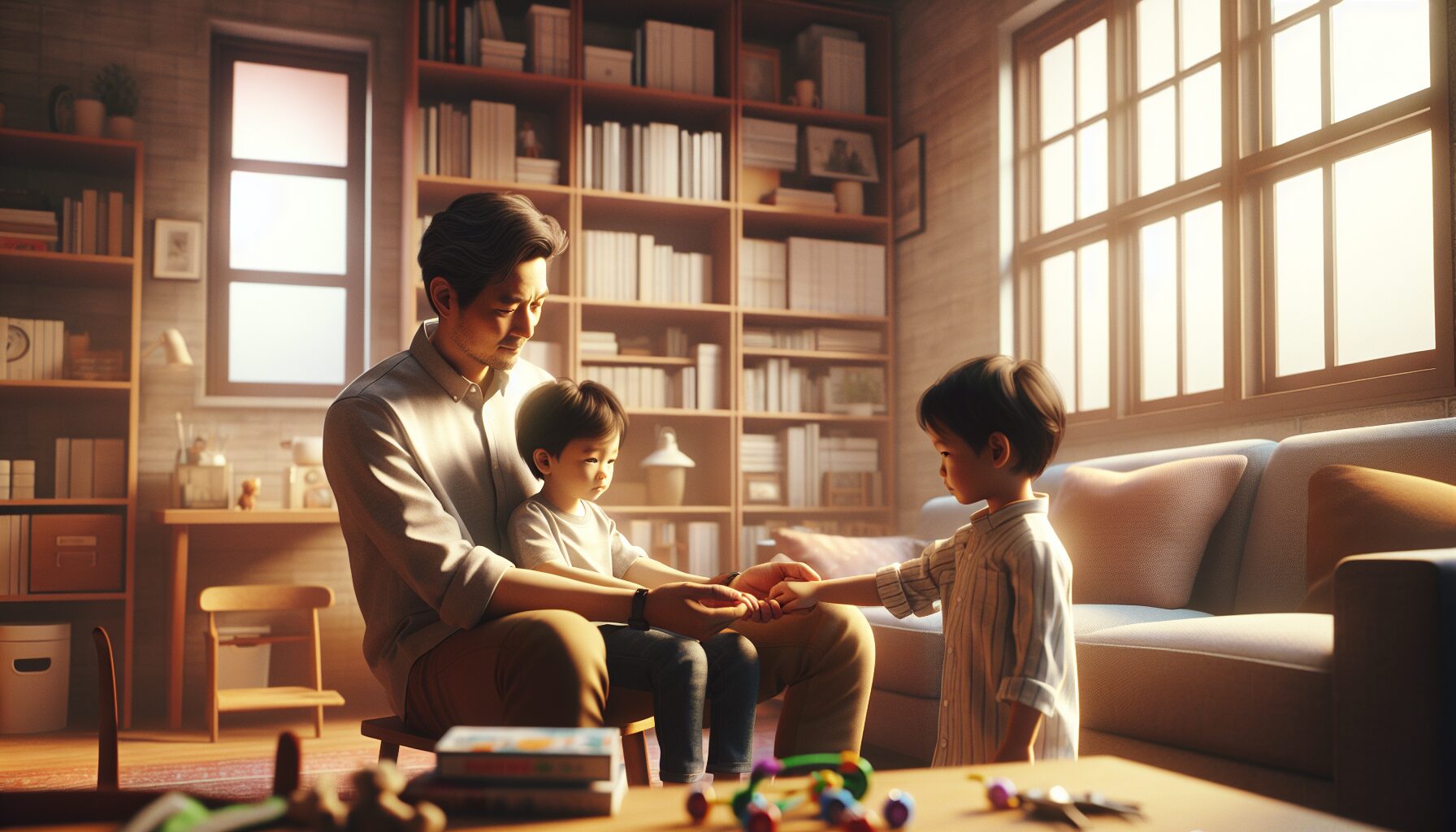 言嘉佑早年合影,父親形象鮮明