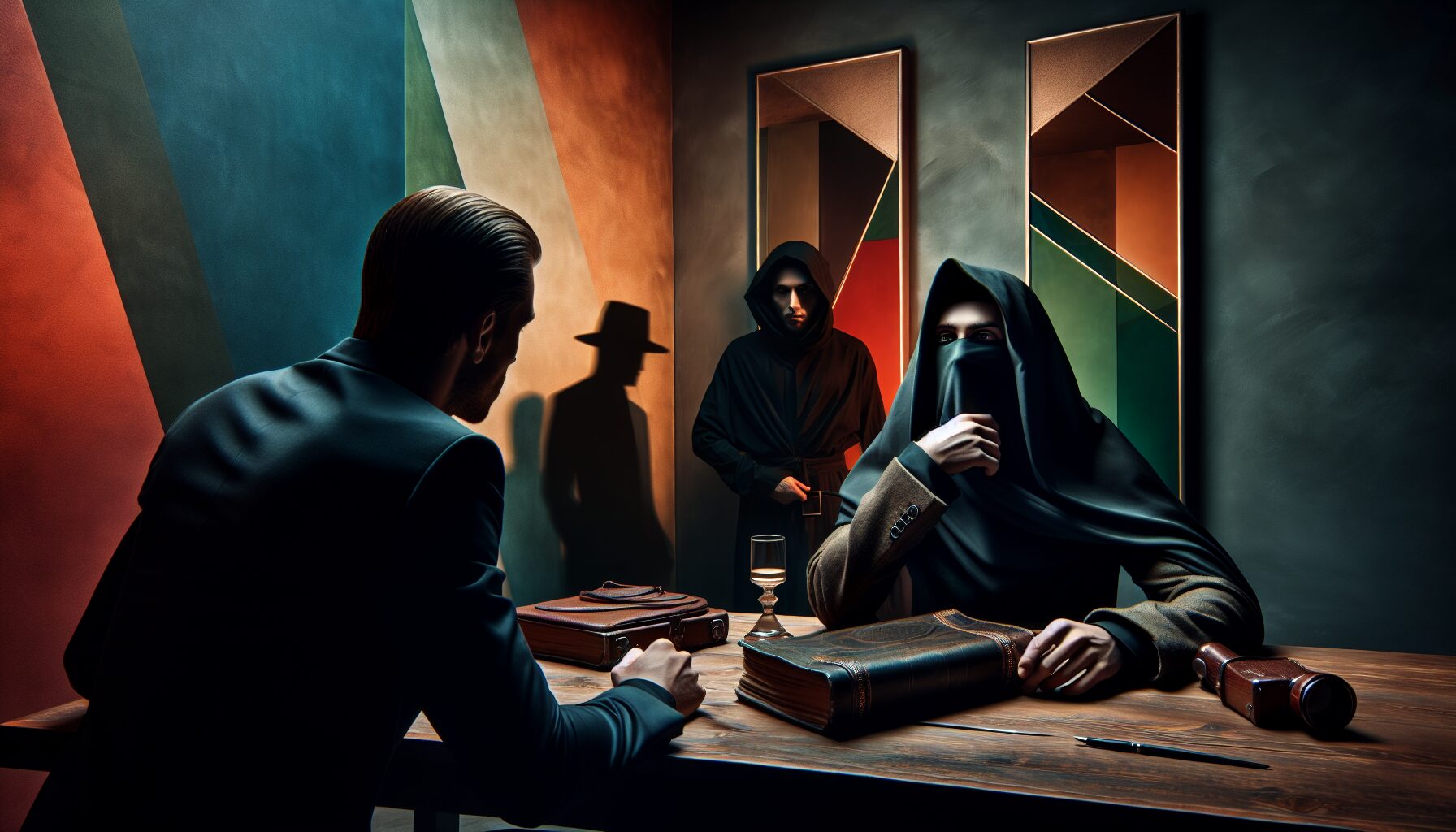 愛情詭計小說人物對峙場面