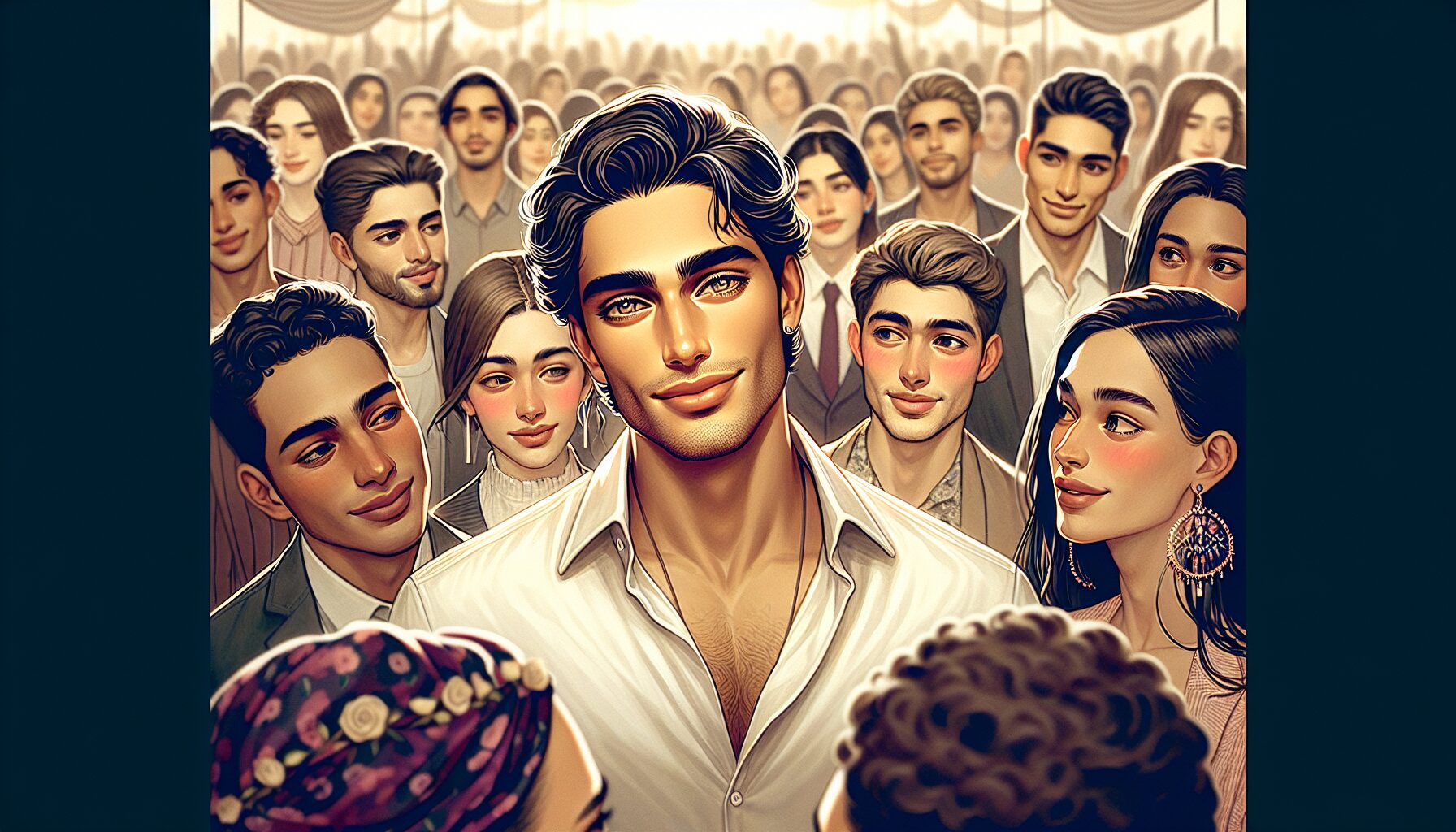 經典多情主角眼神對視，展現桃花眼的文學魅惑