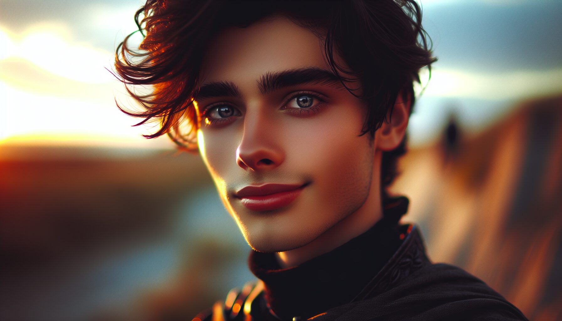 都市言情男主光影特寫，突出勾人桃花眼設定