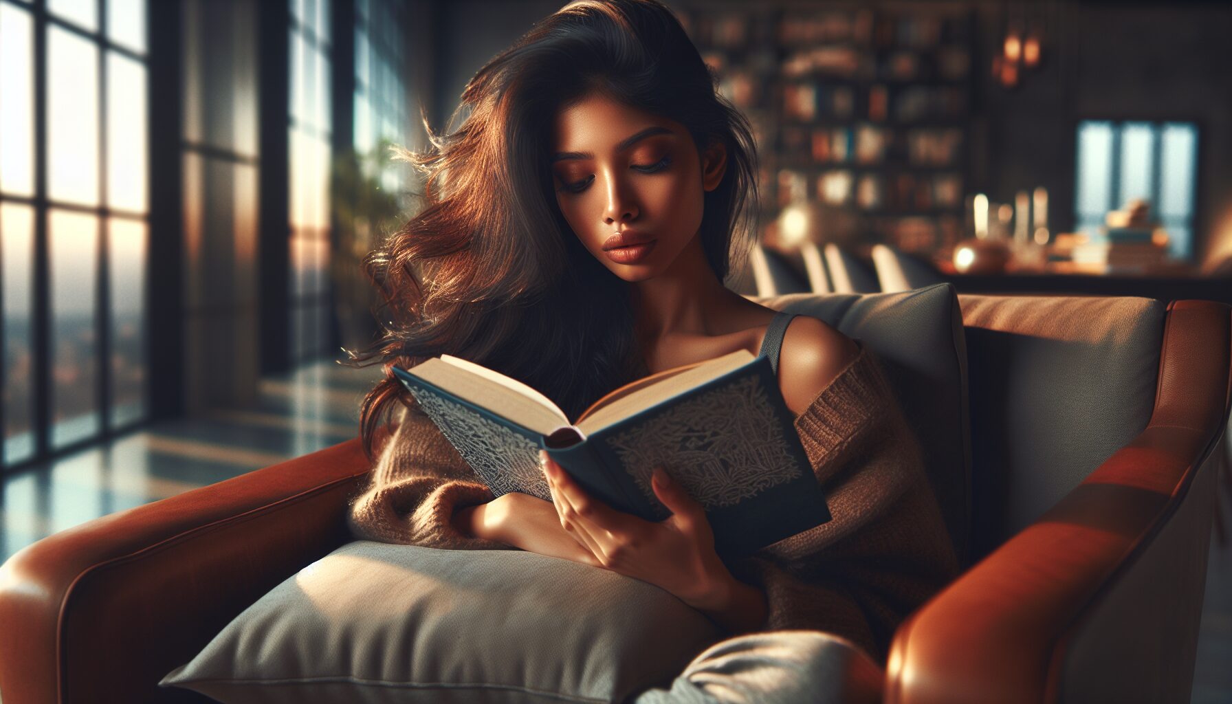 拿著小說平板的現代讀者，投入精神自助餐閱讀