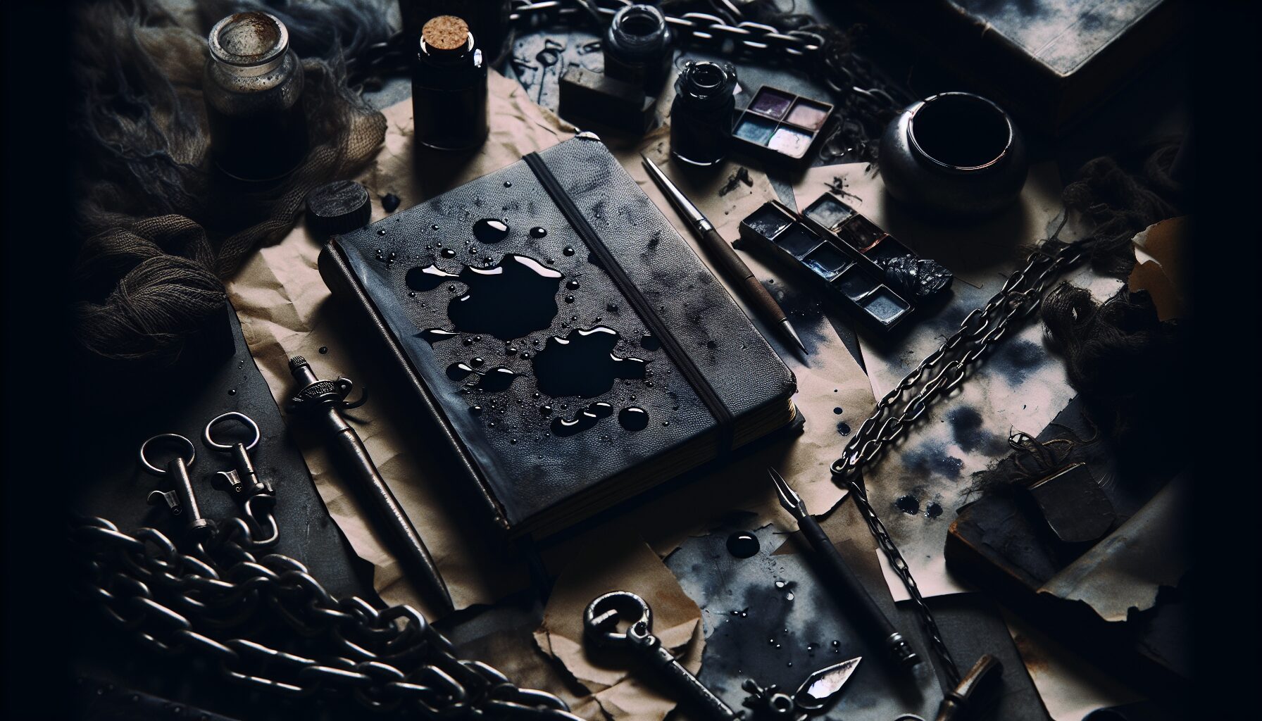 《我有一座恐怖屋》線上閱讀封面,主角和充滿陰影的鬼屋立體模型