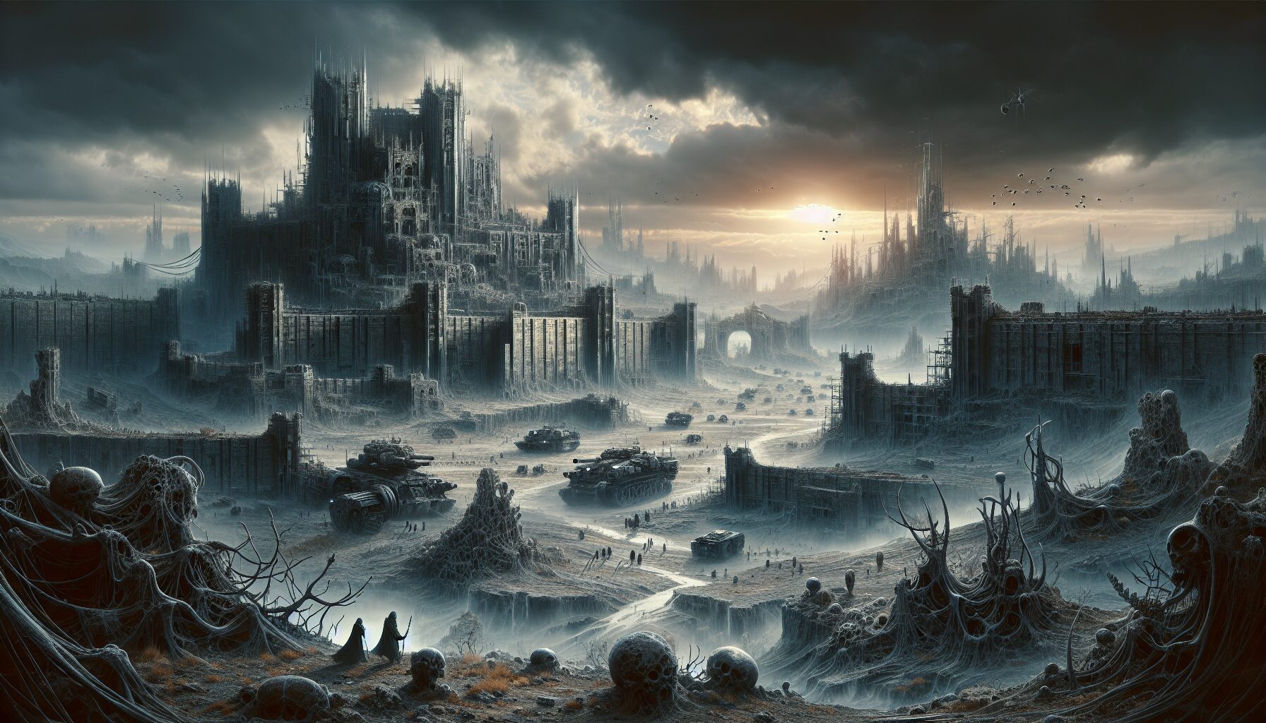 蒸汽龐克風格主角與神秘組織插圖