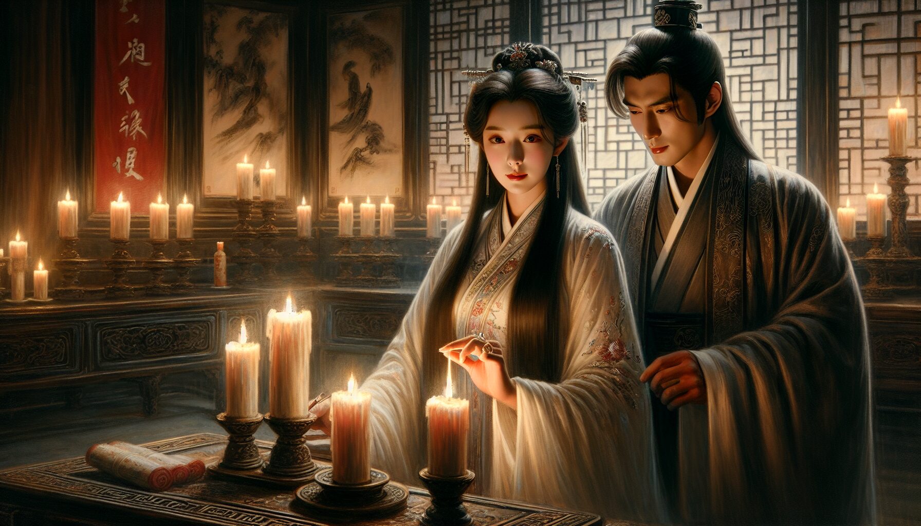 潘樾與楊采薇大婚劇情畫面,情感糾葛開啟