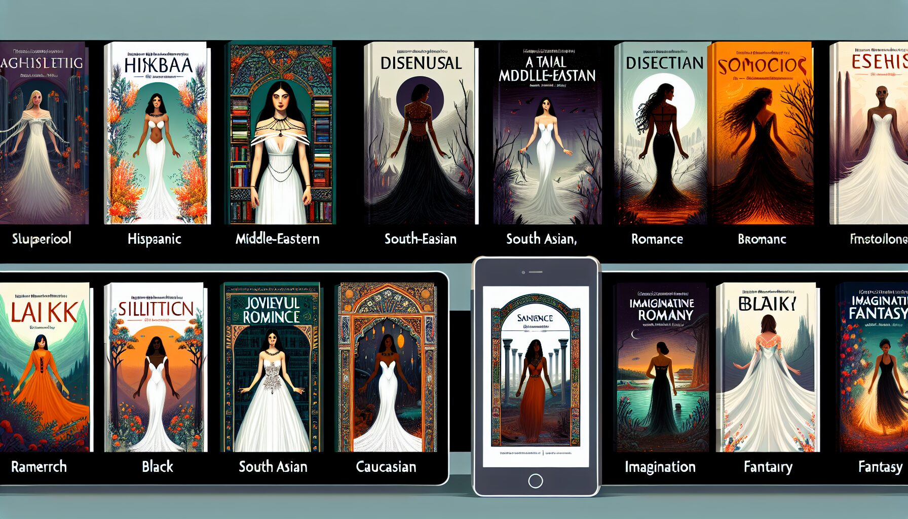 八尺大人題材的多風格網路小說書封