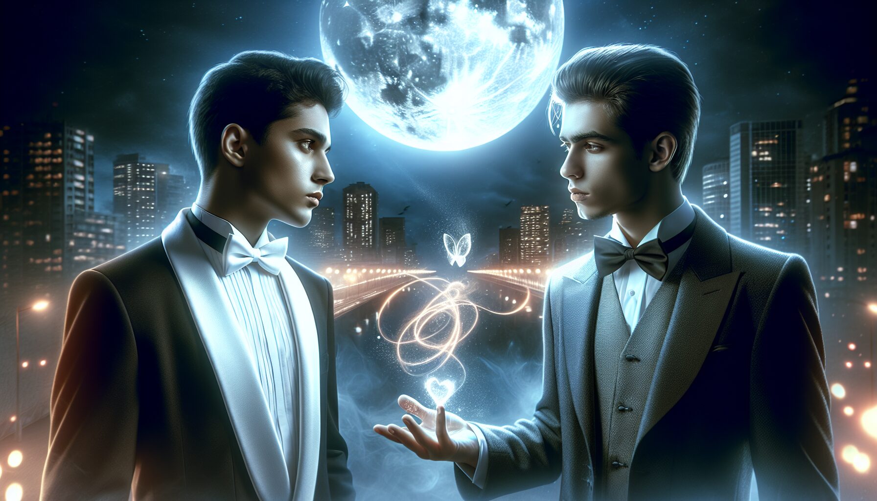 怪盜基德同人小說封面插畫，智力對決氛圍感十足