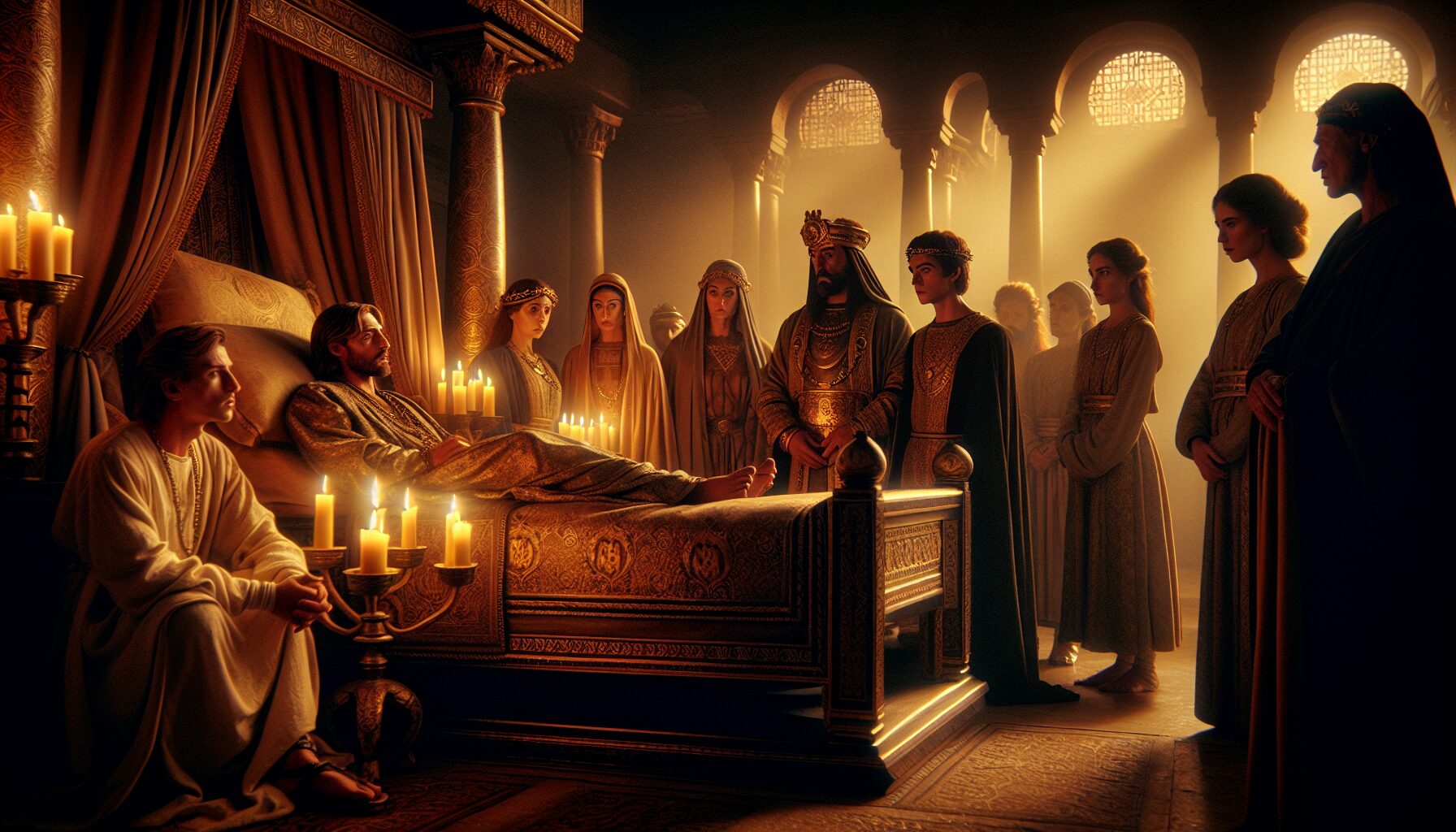 劉協與劉平的身份置換劇照，展現宮廷內的緊張氛圍