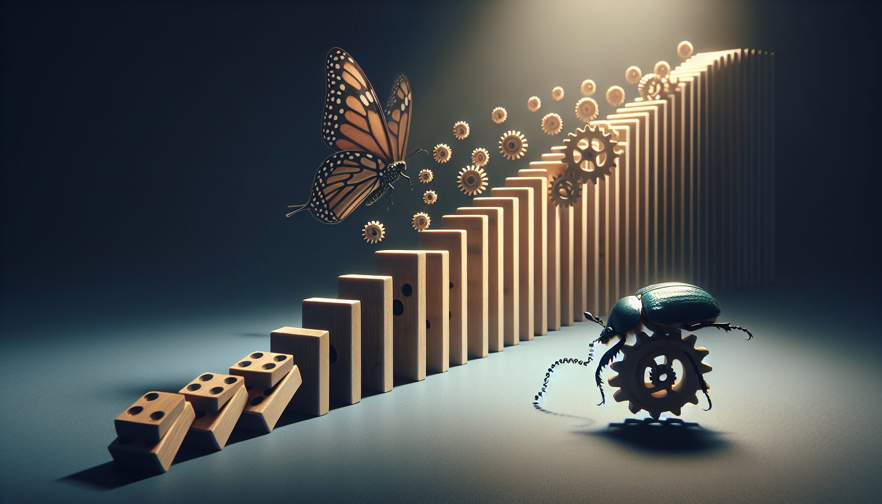 顯微鏡下的菸甲蟲特寫,象徵微小生物暗藏巨大影響。