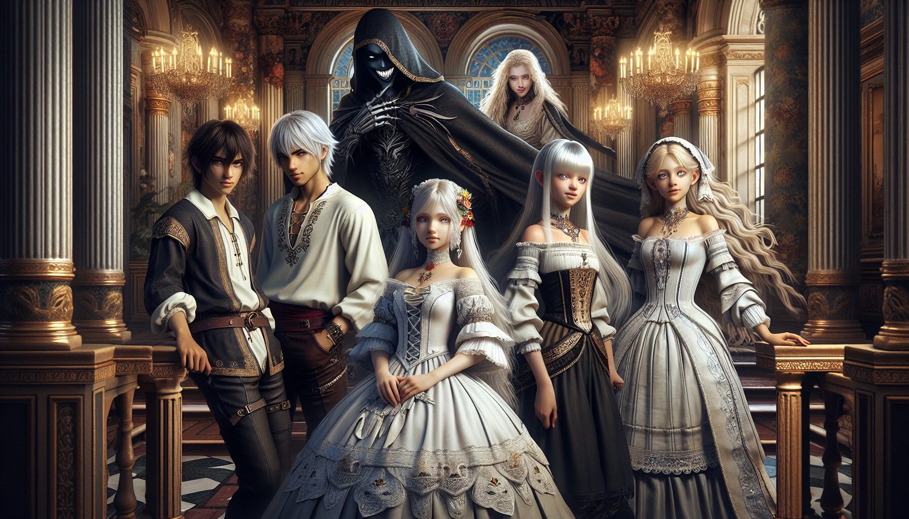 Re:Zero主要角色群像，昴、愛蜜莉雅、雷姆、拉姆等主角陣容合照