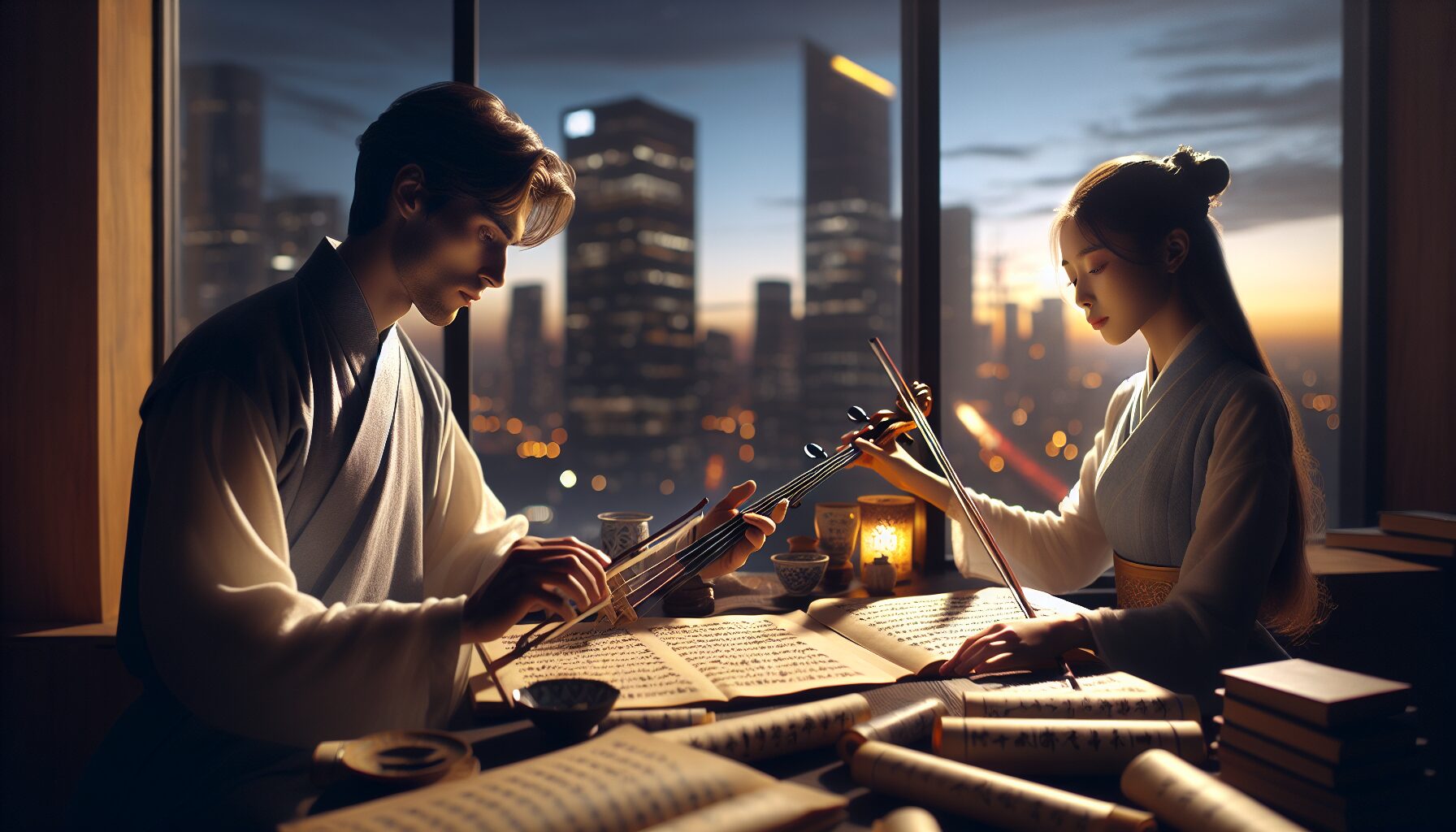 網路小說中二胡相關主題書籍插畫合輯