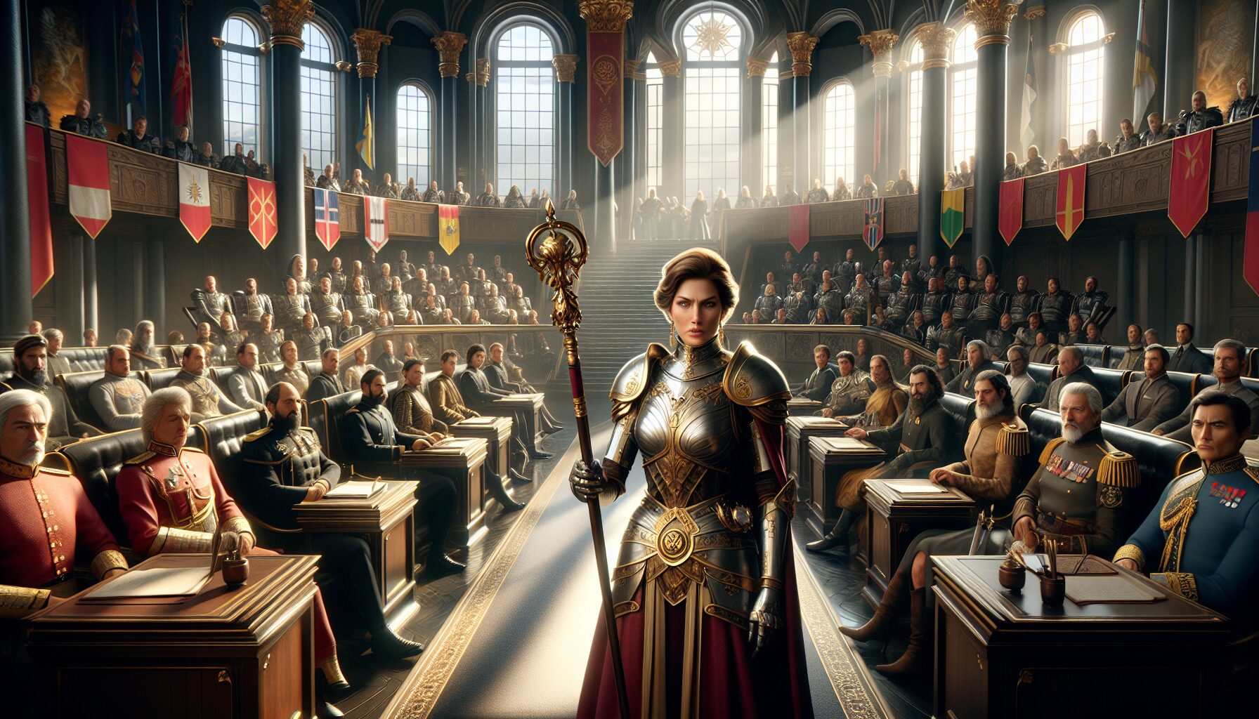 權謀與愛情交織的女帝形象示意圖