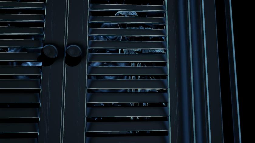 當「魅影」逼近時，《感知》的遊戲畫面會轉為危險的紅色。