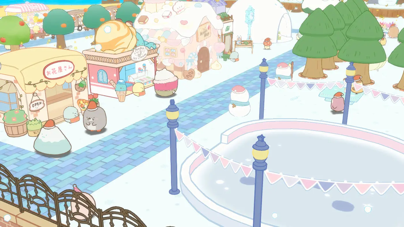 玩家在島上佈置各種可愛的建築和裝飾。