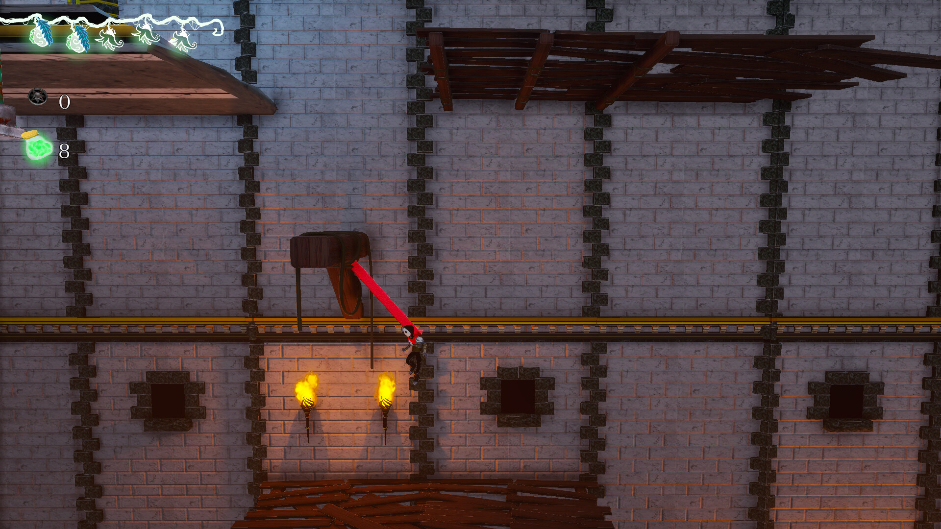 遊戲中的一個寧靜但又透露出詭異氣氛的場景