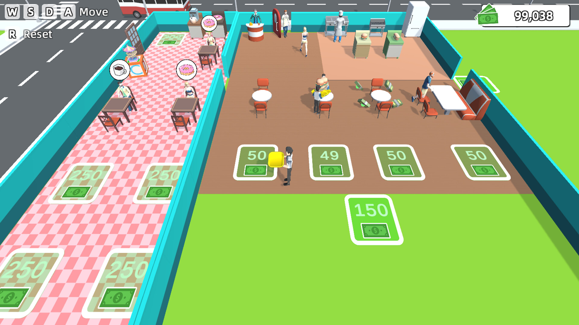 玩家可以花費遊戲內貨幣來解鎖新的區域和設施