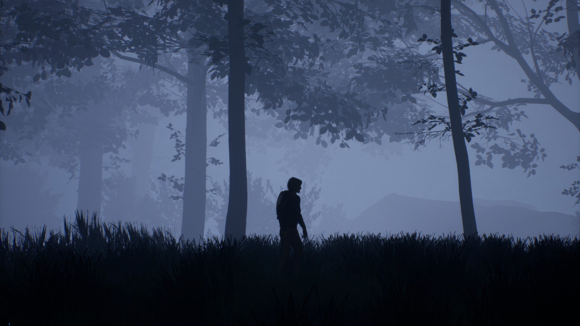 埃德加站在一個充滿幾何結構與浮動平台的空間，展現了遊戲的平台跳躍元素。