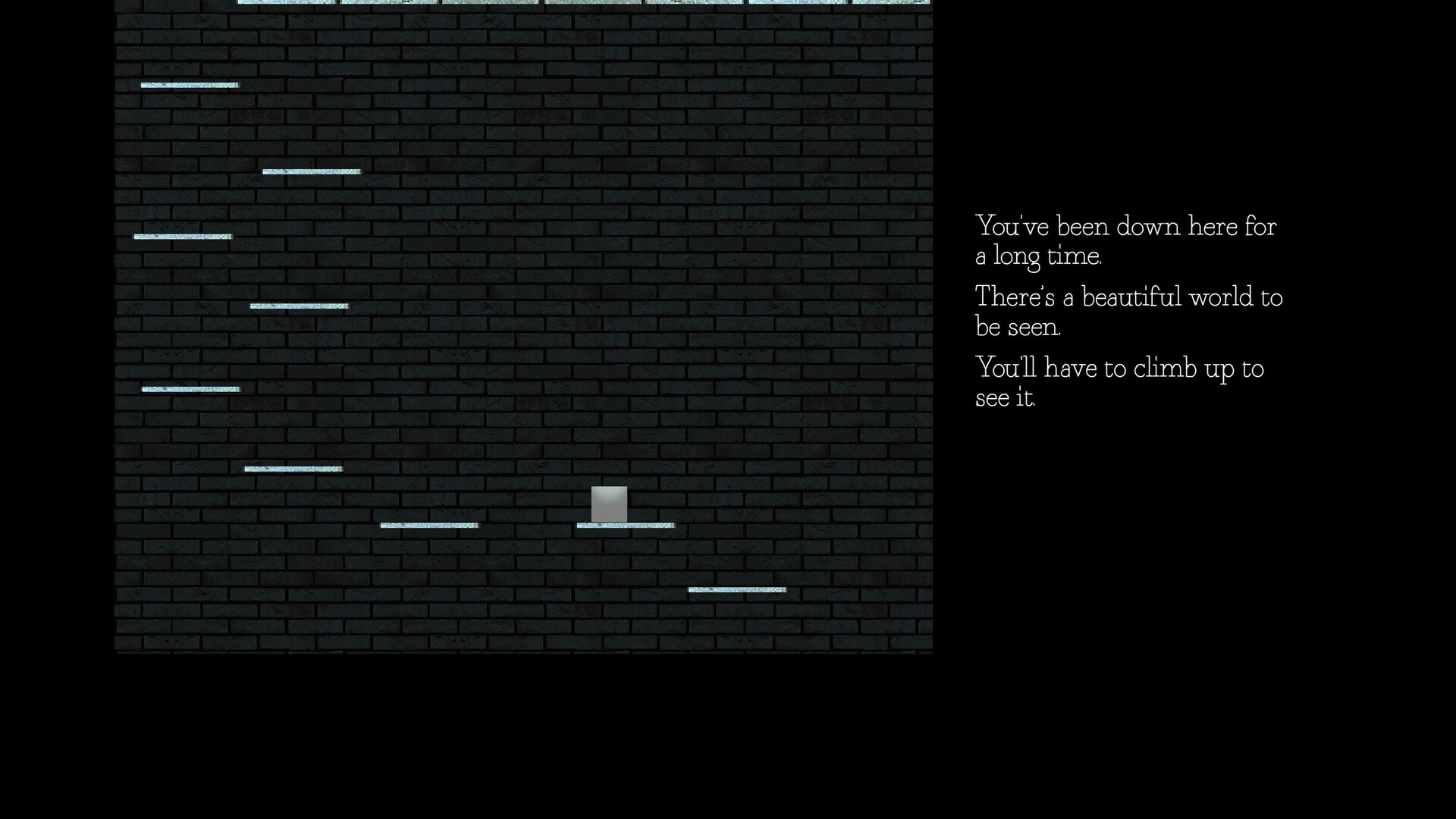 遊戲中玩家扮演一個立方體在平台間跳躍