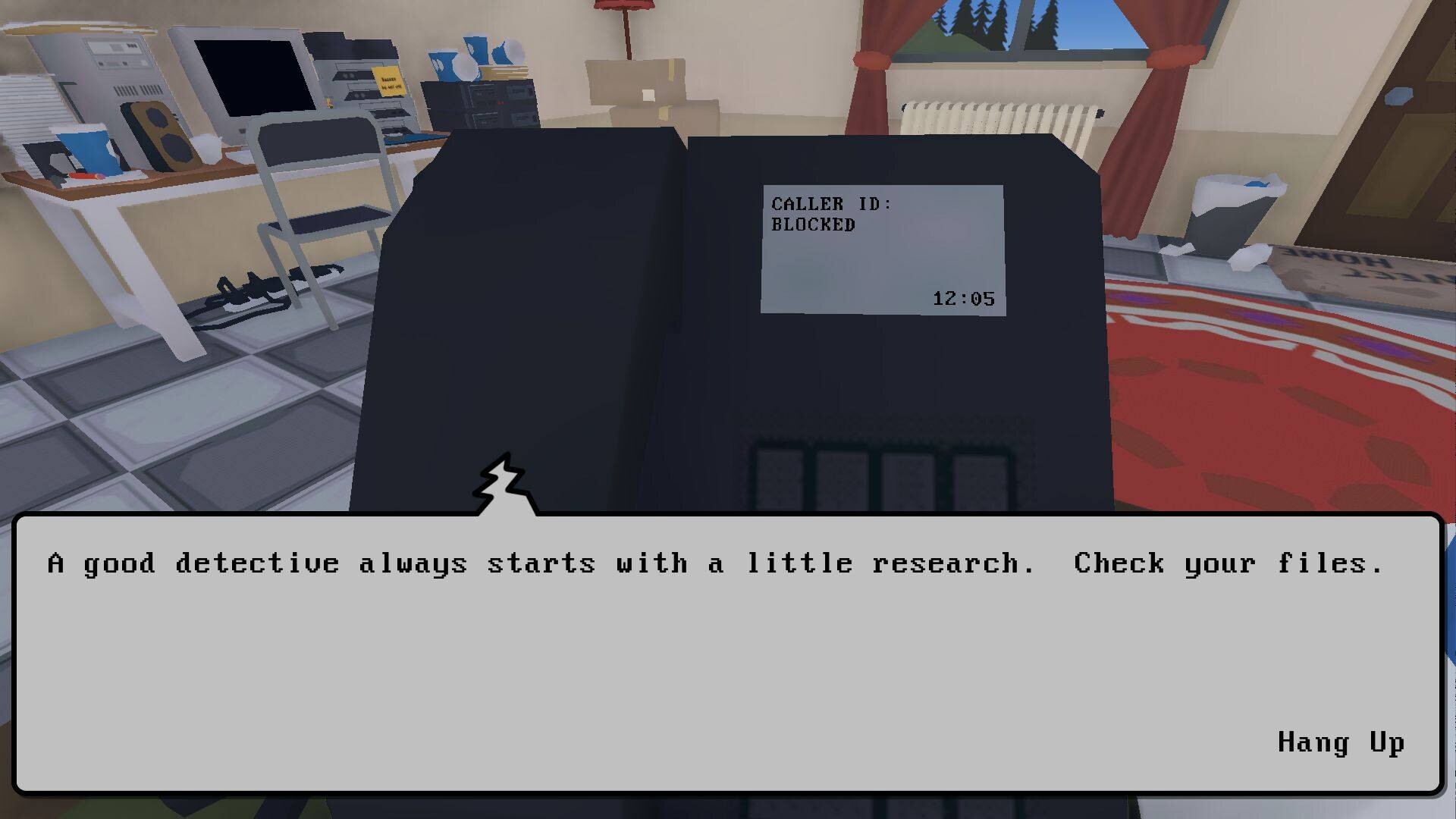 遊戲中的對話介面，顯示出角色間的互動