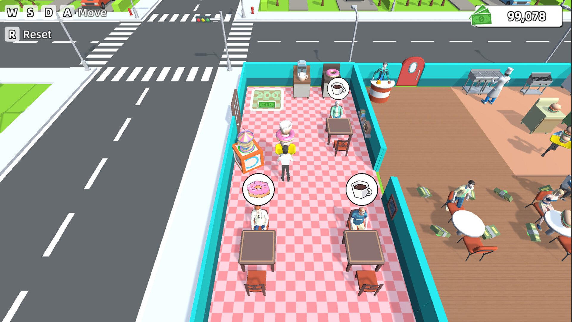 專業快送遊戲中餐廳擴建後的寬闊場景