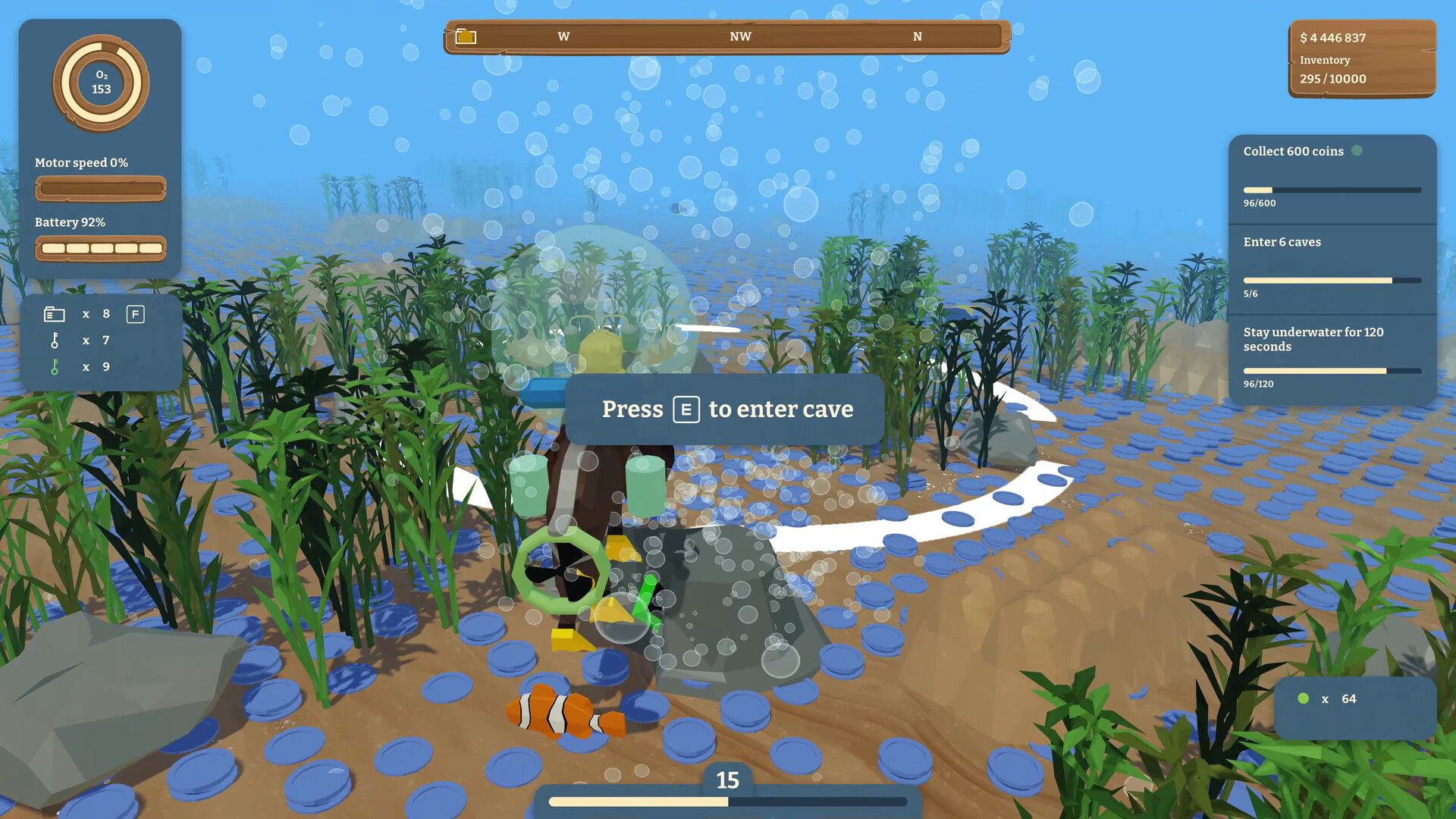 麋鹿在一個充滿巨大蘑菇狀植物的區域探索。