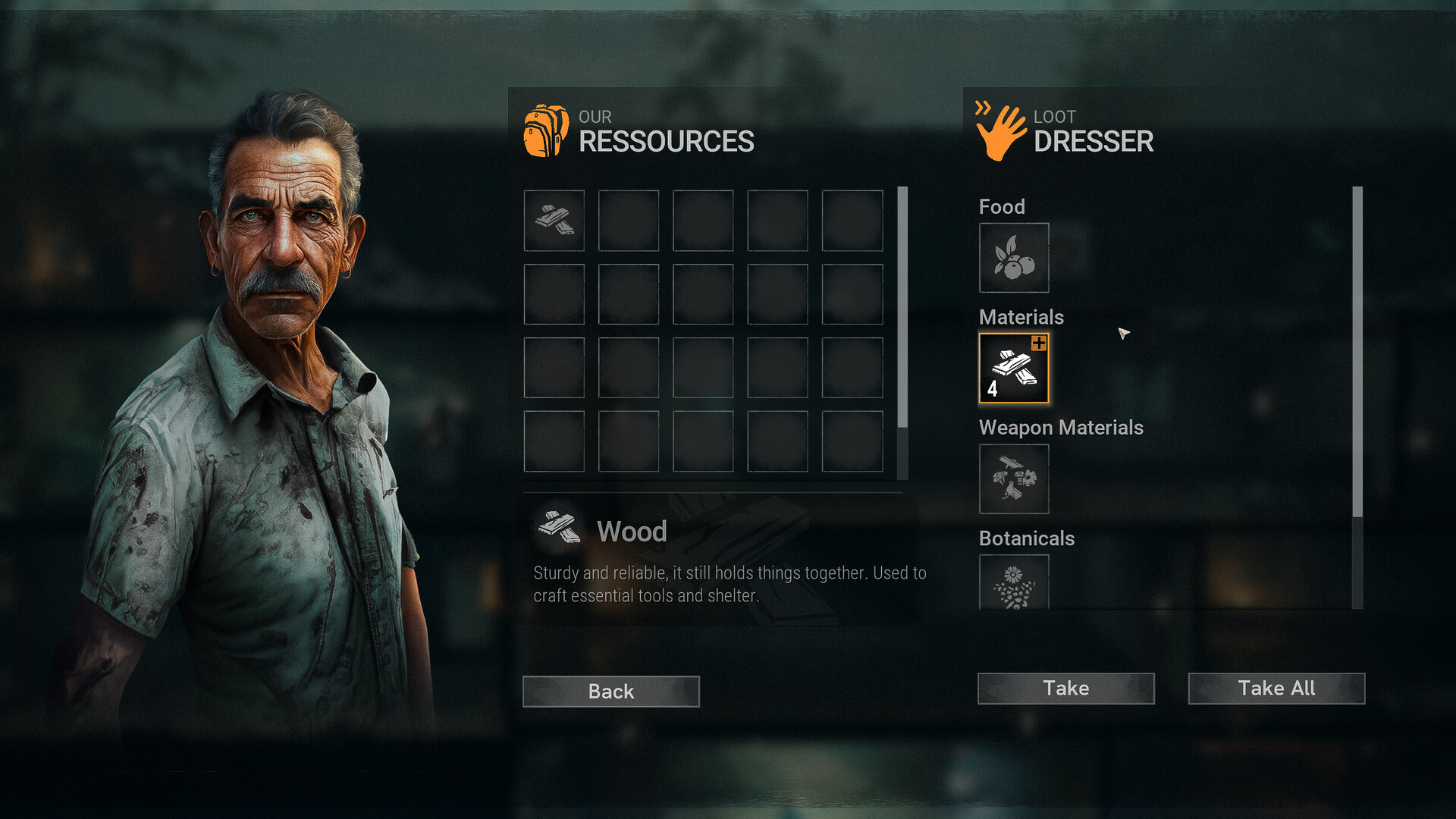 倖存者角色在雪地中行走。