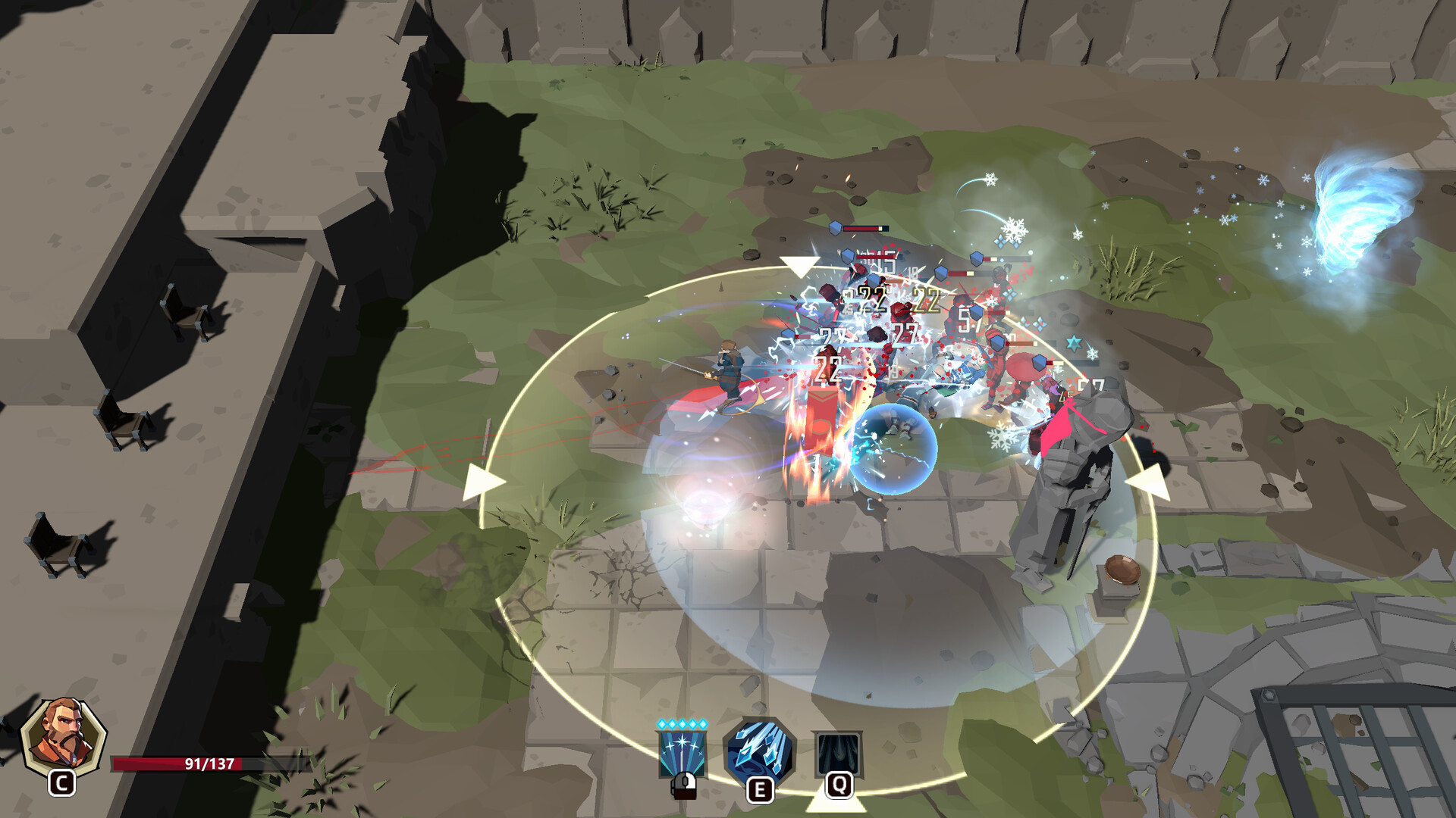 遊戲中的一個場景,展現了其獨特的美術風格。