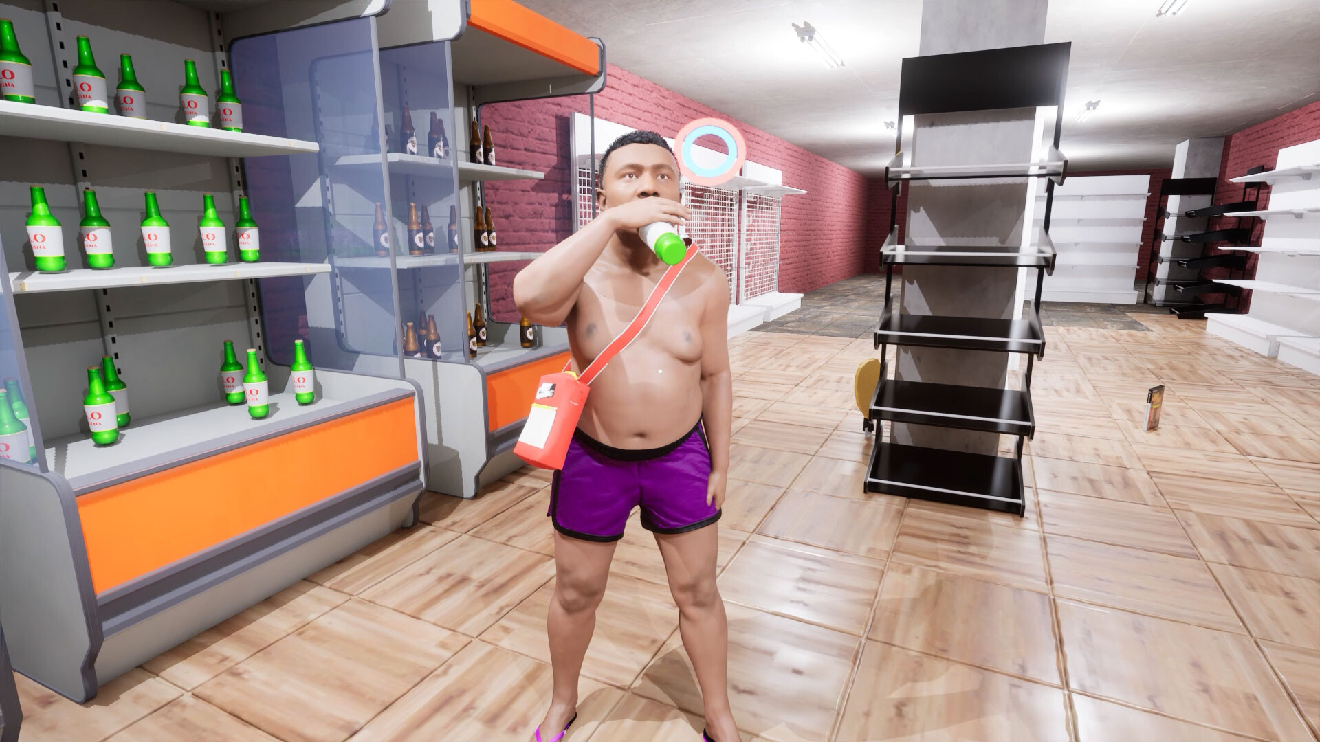 多名玩家在市集中各司其職，有的在收銀，有的在補貨。