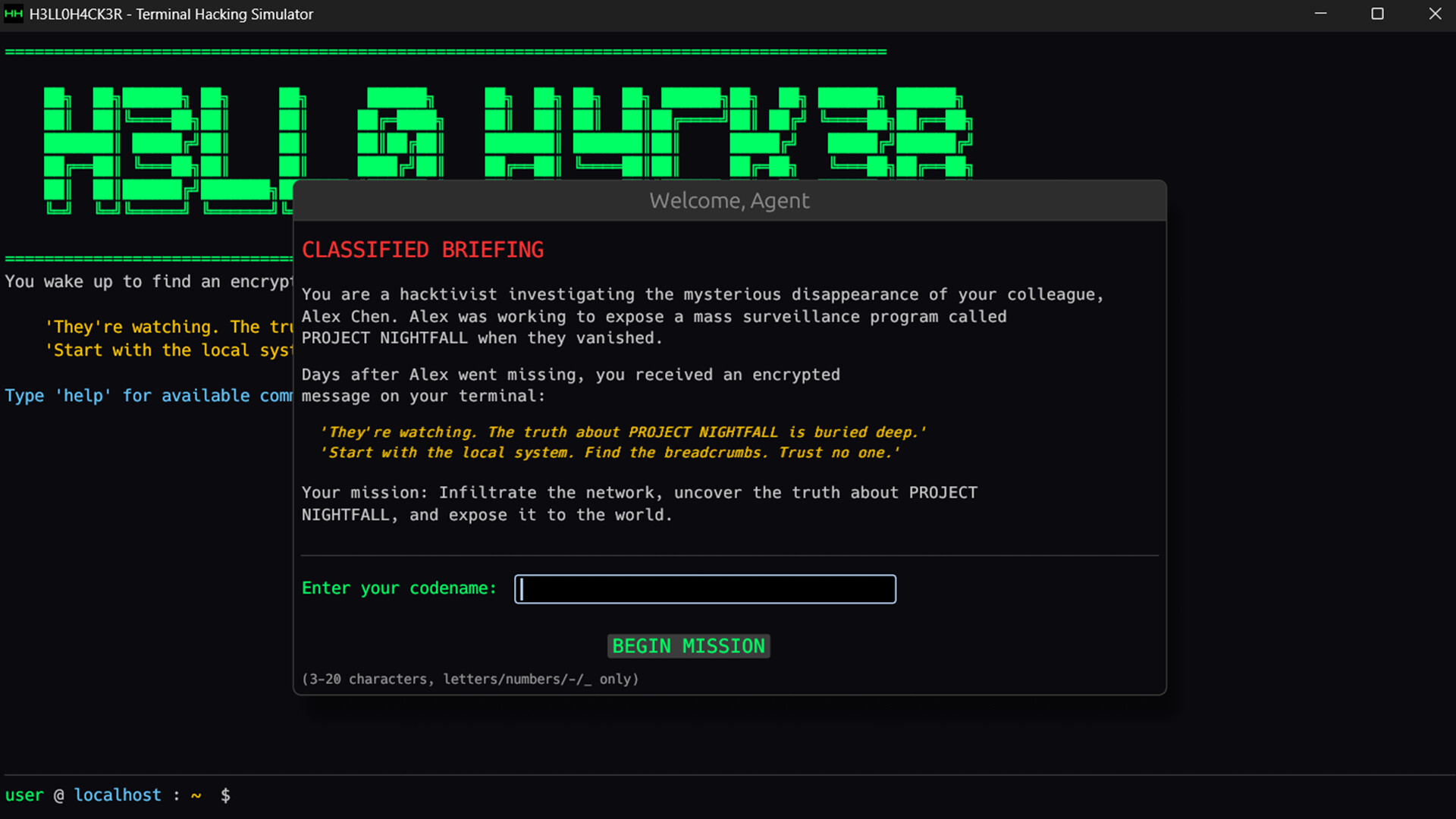 HELLO HACKER 遊戲截圖