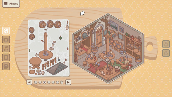 一個充滿植物和園藝工具的溫室角落，陽光從窗戶灑入。