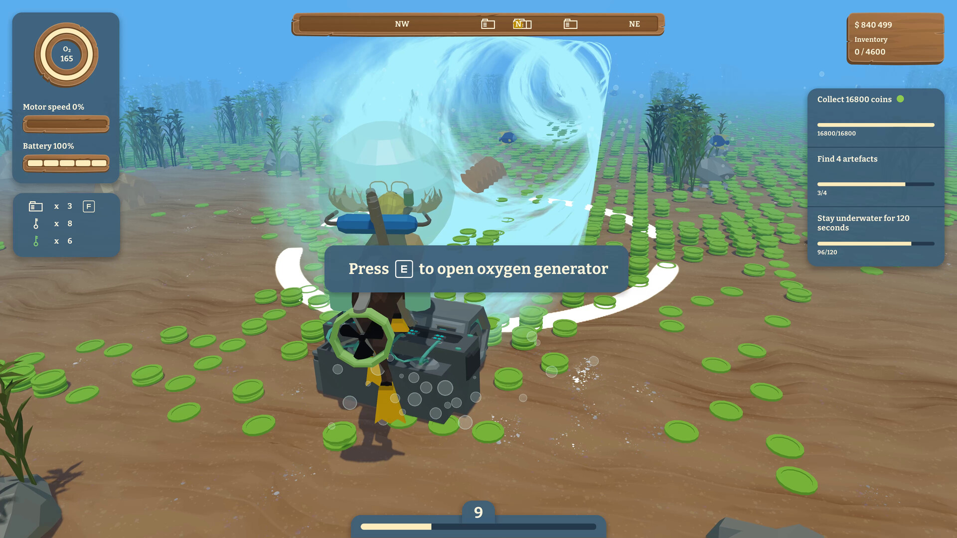 麋鹿角色站在一個發光的平台前,似乎正在獲得某種能力。