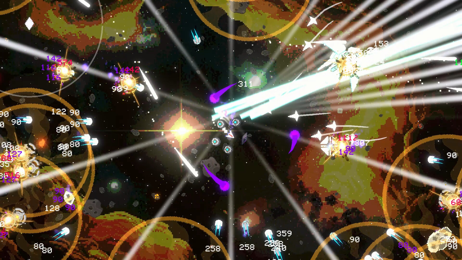 飛船釋放出強大的範圍攻擊,清理周圍的大量敵人。