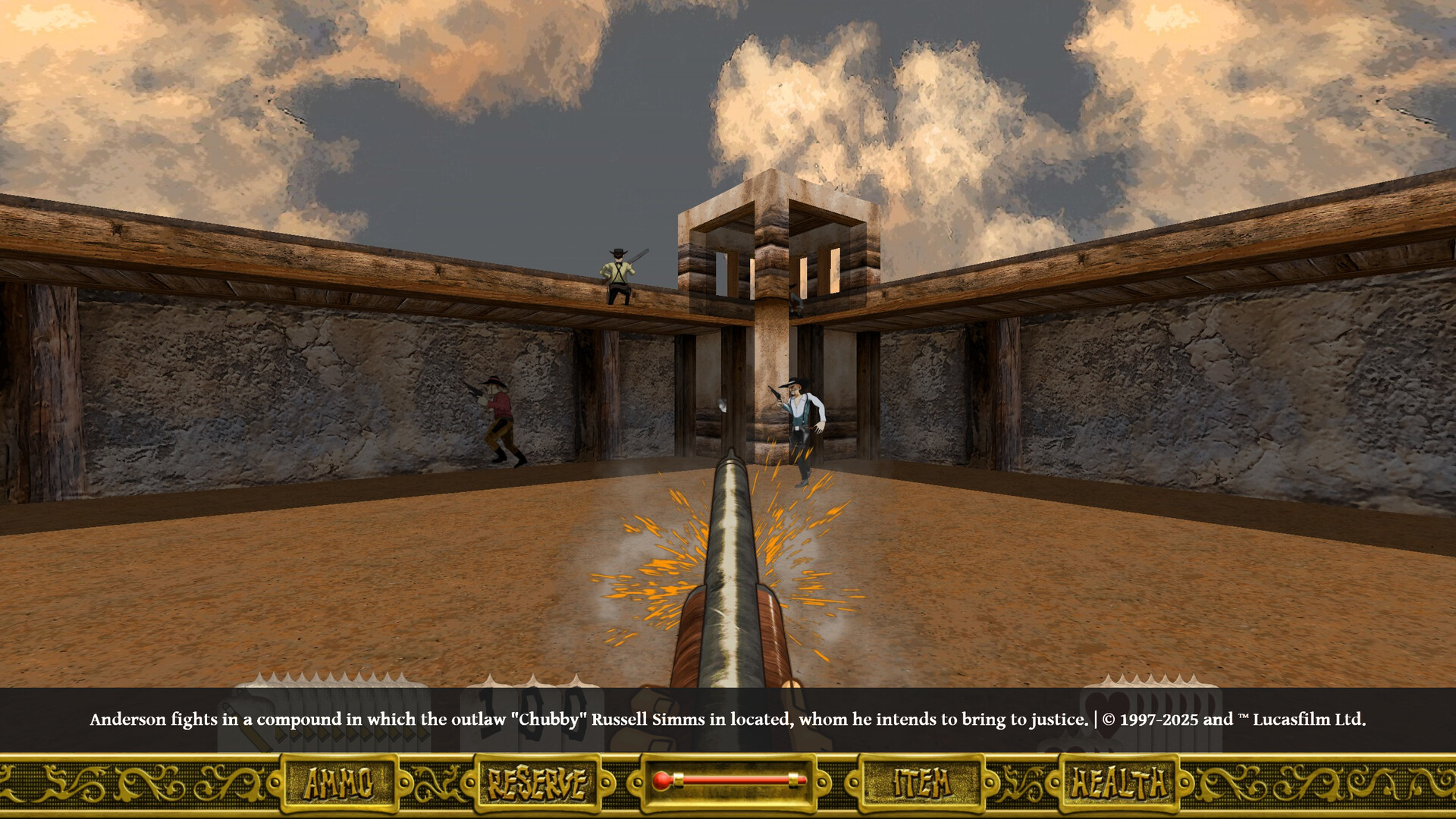 在夕陽下的峽谷場景，氣氛十足。