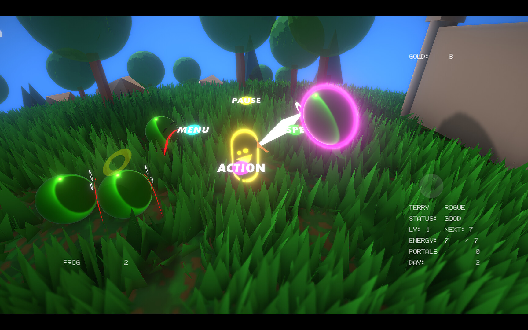 遊戲中的地下城探索場景