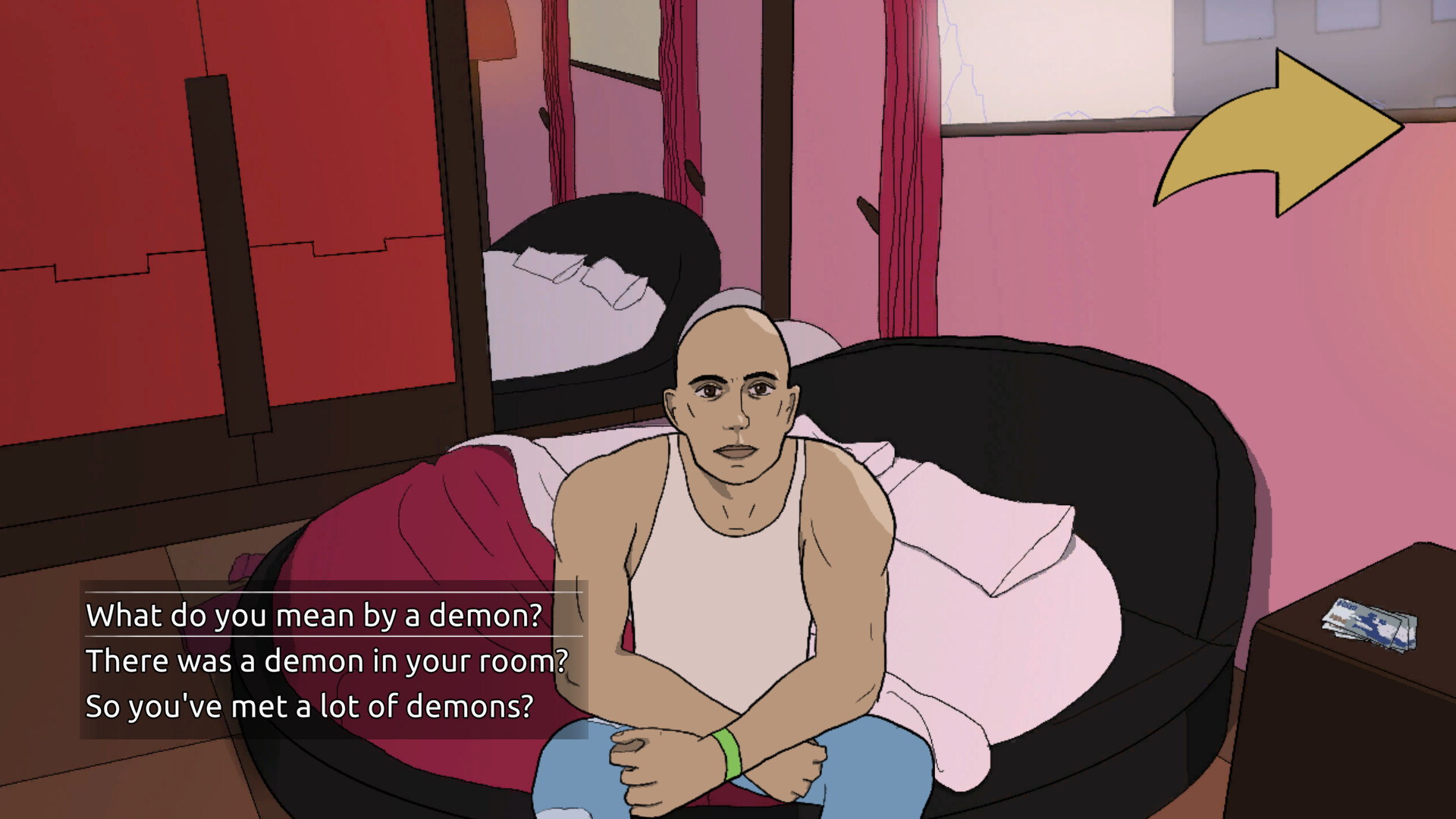 遊戲中的一個場景，描繪了具有台灣特色的街景。