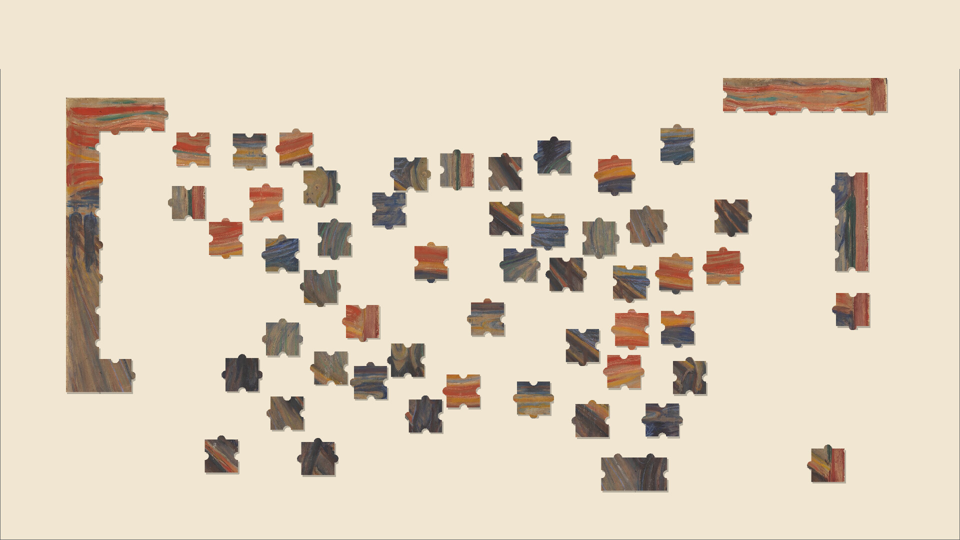 一個可愛的動漫風格女孩拼圖，展示了遊戲支援的多樣化圖片類型。