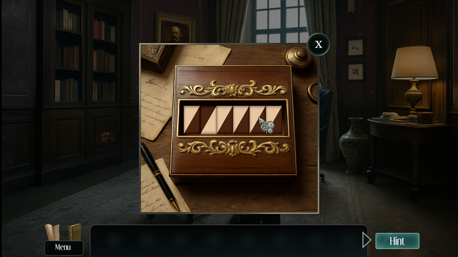 遊戲中的一個邏輯謎題,需要玩家操作機關來解鎖。