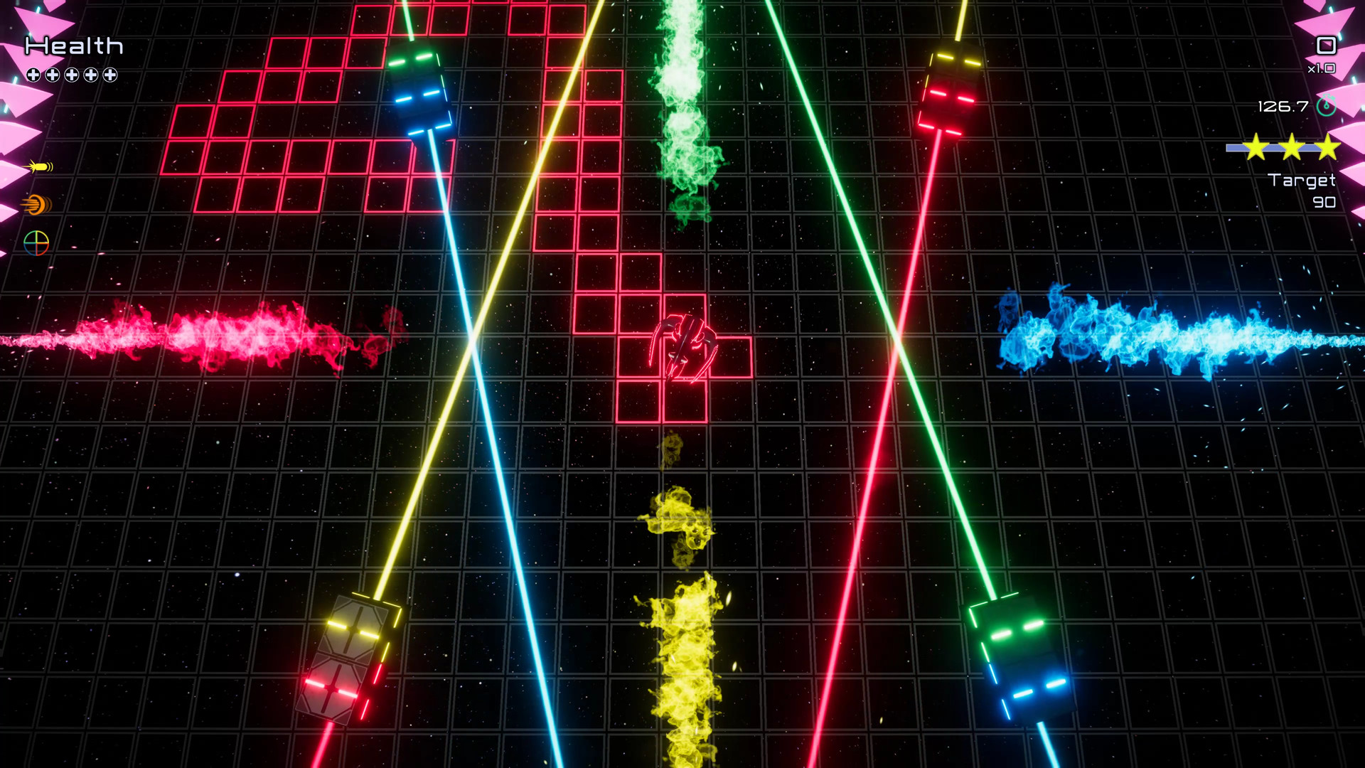 《歡樂時光》（#Funtime）遊戲畫面，展現了色彩斑斕的戰鬥場景