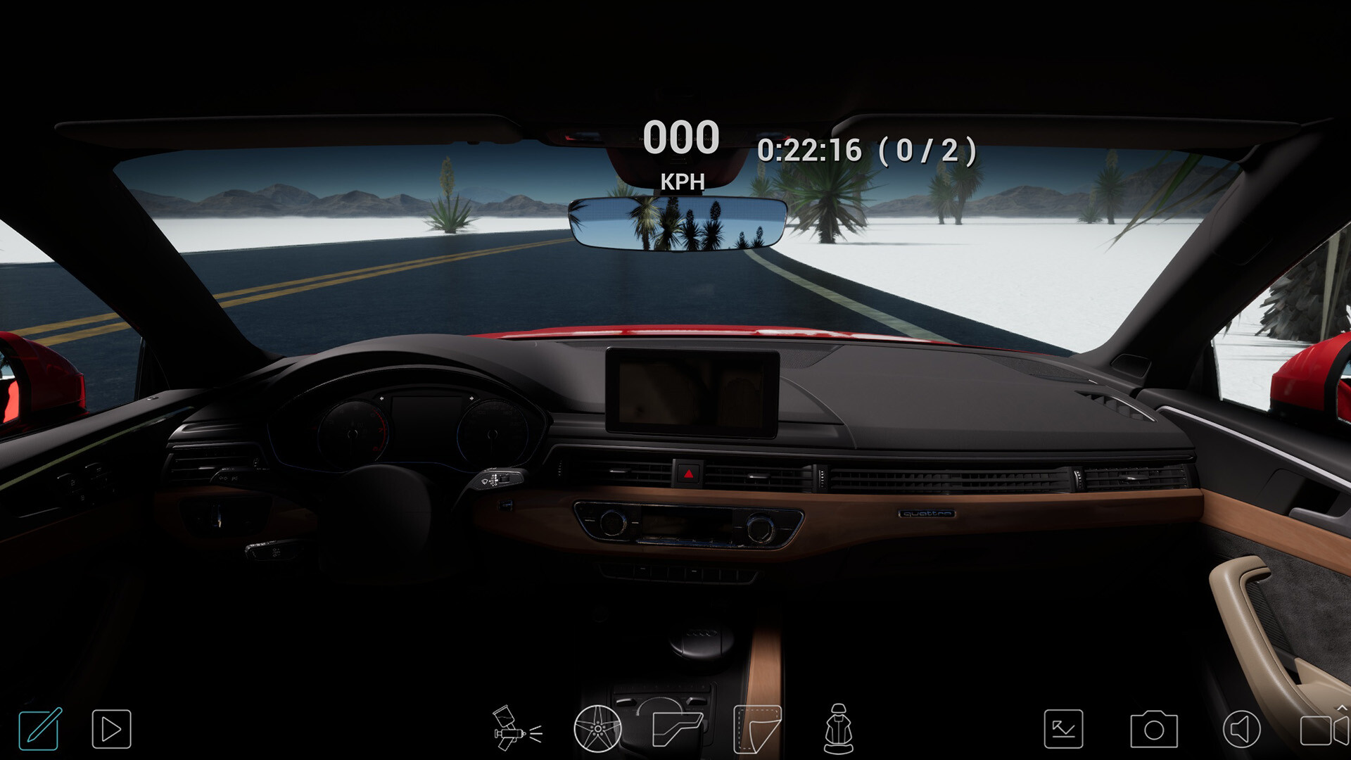 車輛行駛在夕陽下的高速公路上,遠處是城市的輪廓。