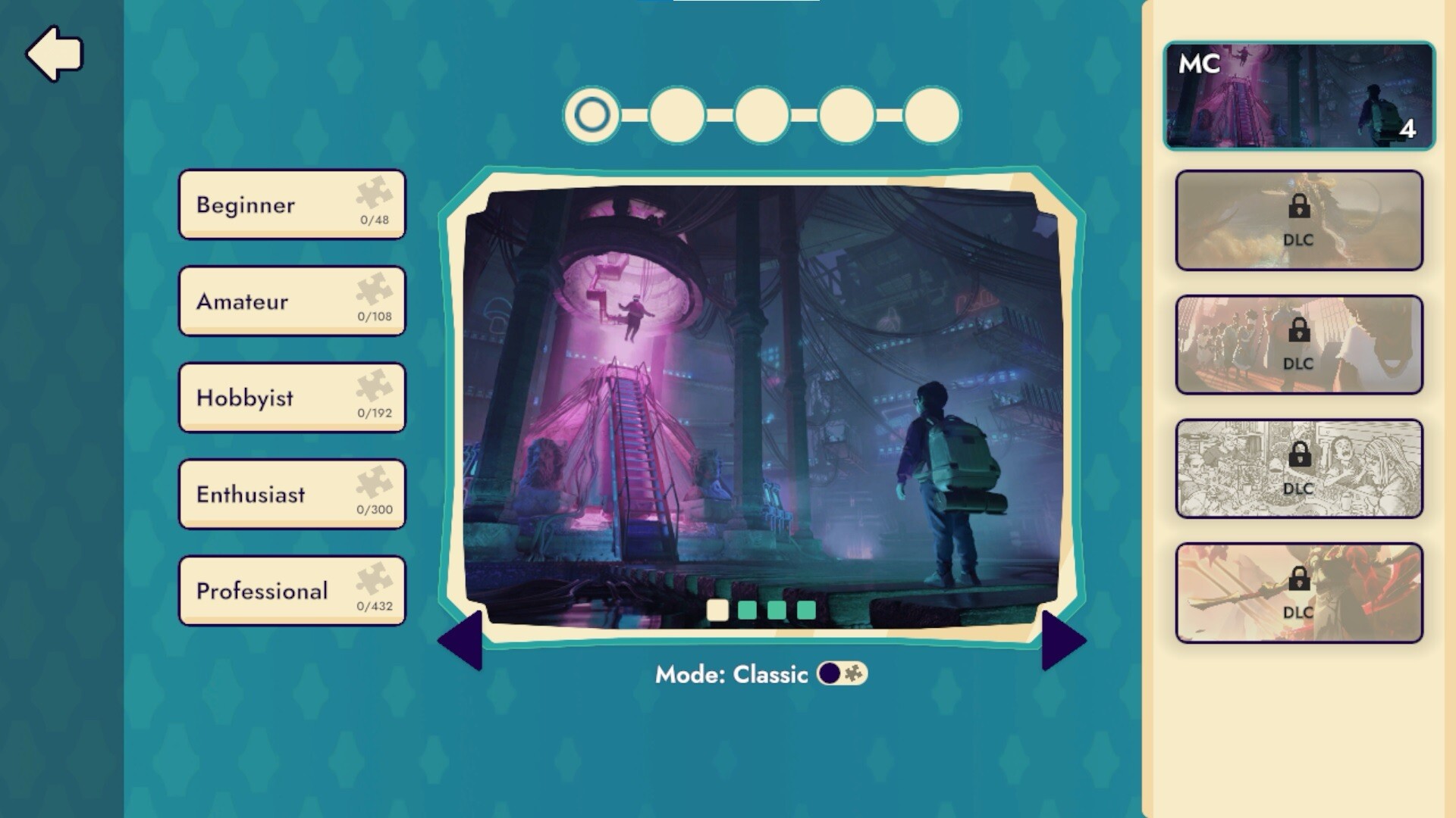 遊戲中拼圖的介面與不規則碎片