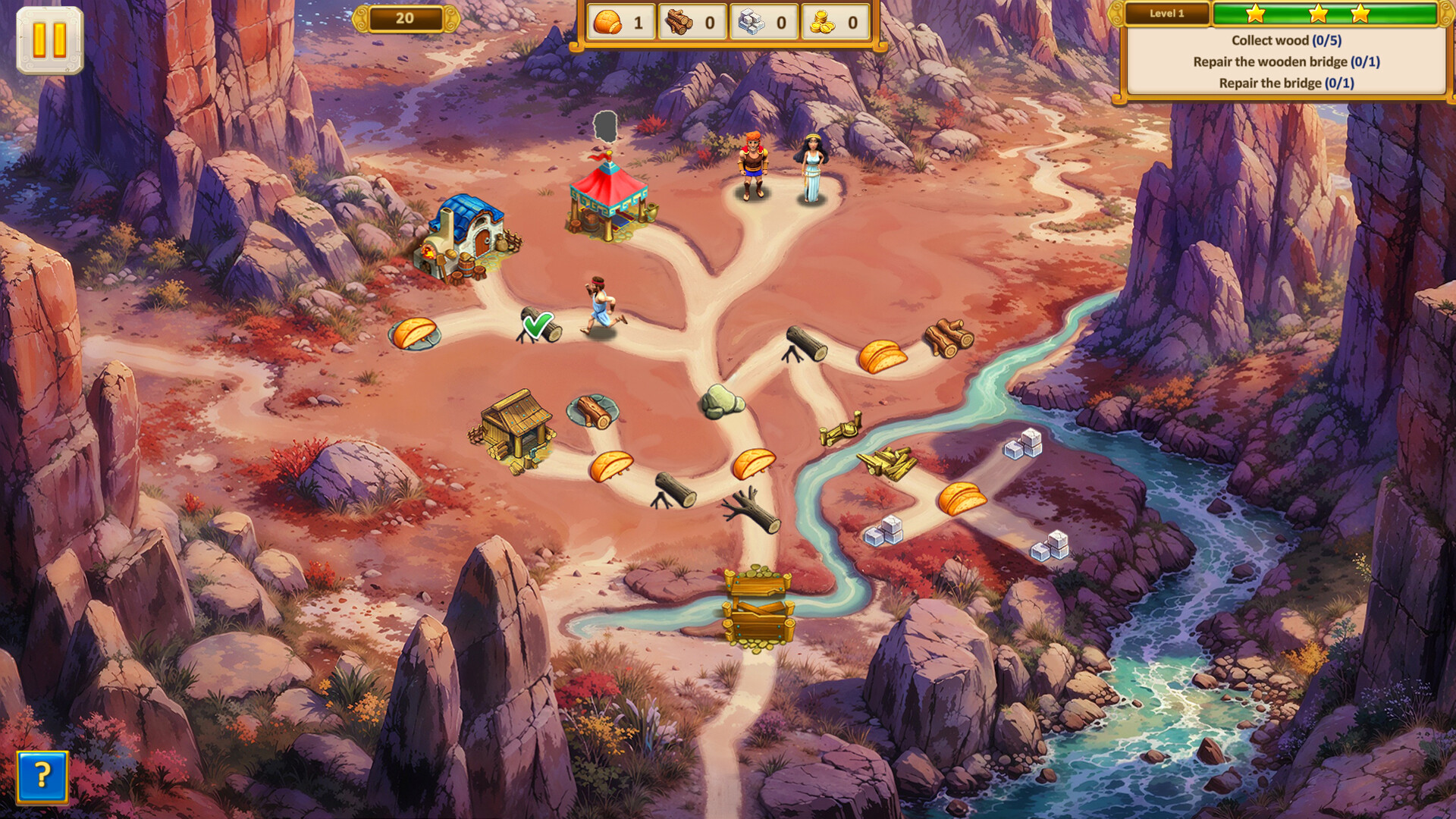 遊戲的一個寒冷場景，英雄們正在雪地中執行任務