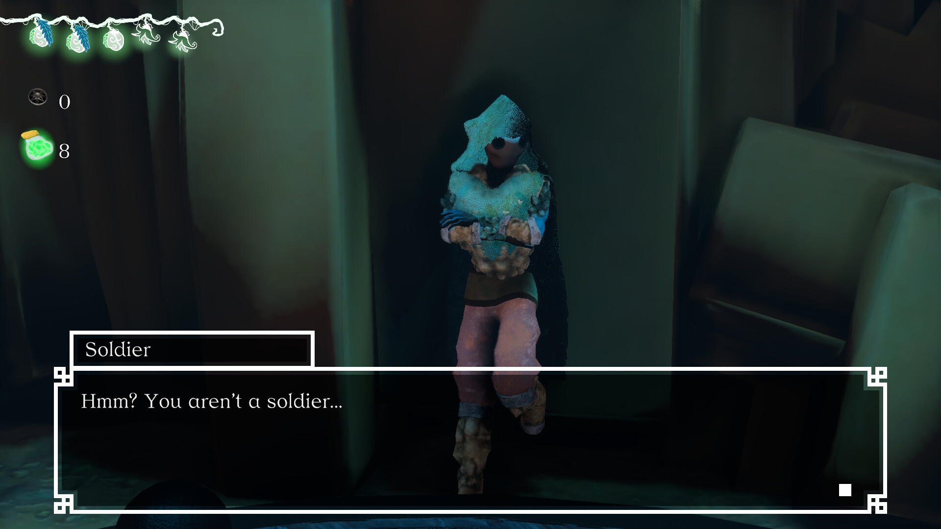 遊戲中展現光影效果和藝術風格的場景