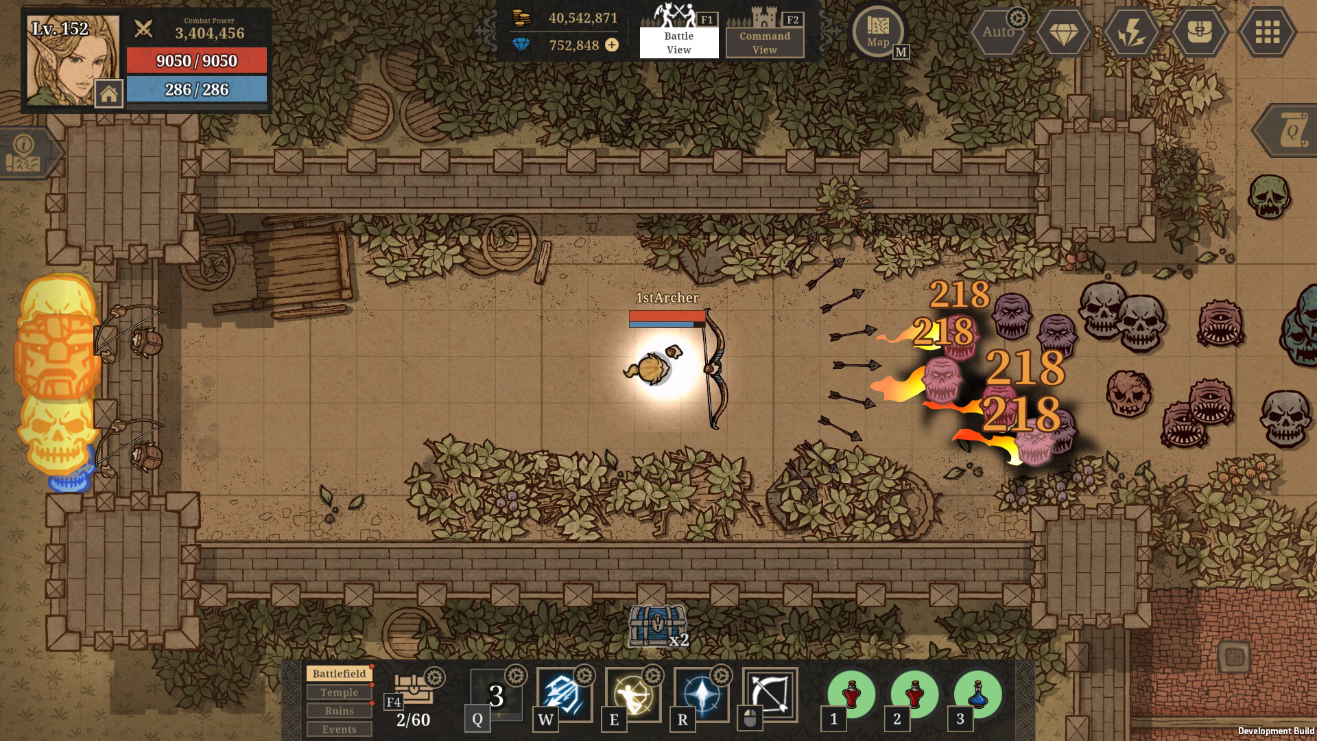 英雄們在不同的場景中進行戰鬥